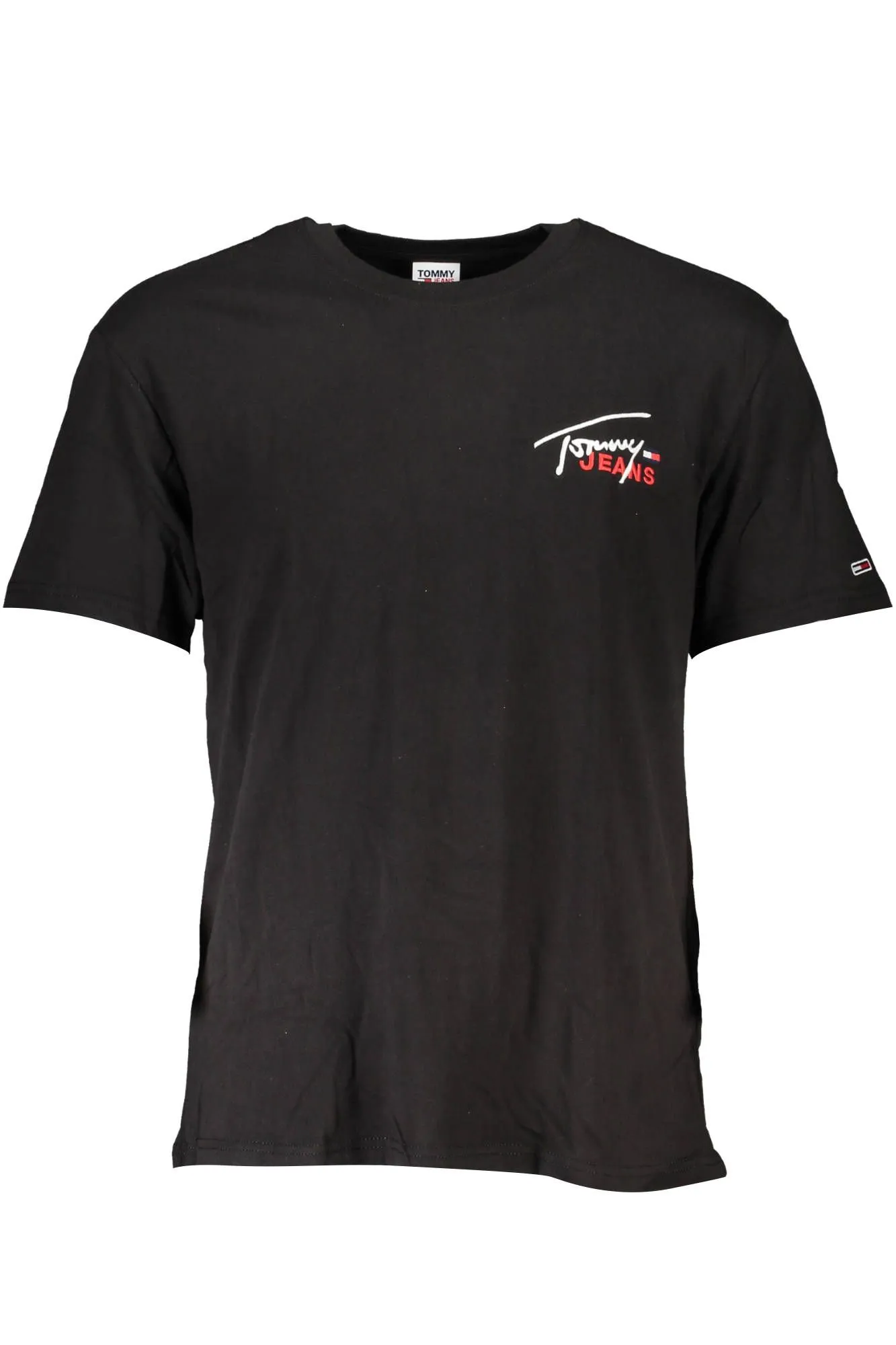 Tommy Hilfiger Black Cotton Men T-Shirt