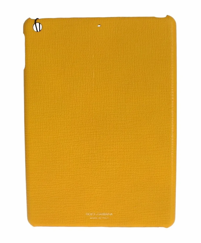 Dolce & Gabbana Women's Chic Yellow Leather Tablet Case