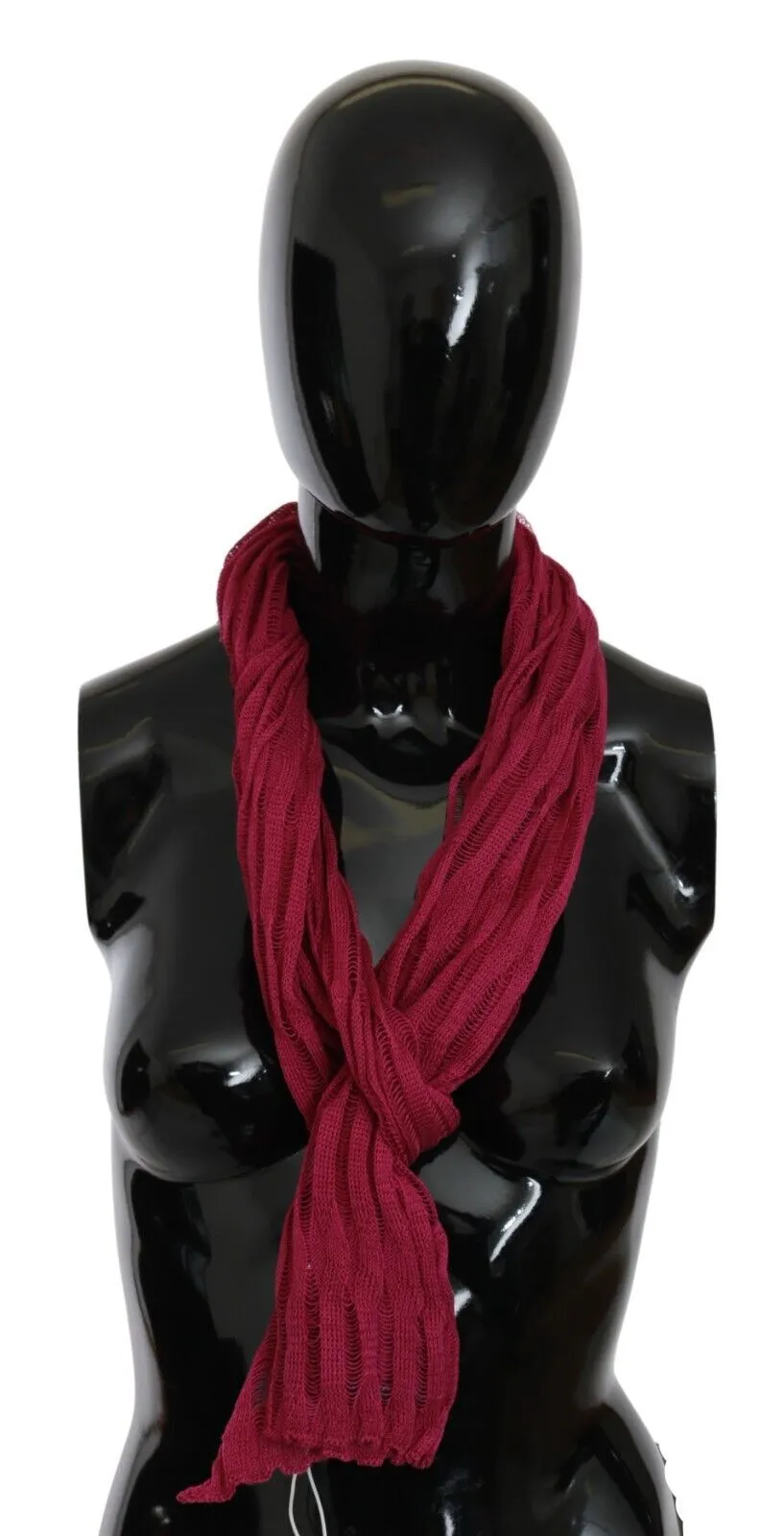 John Galliano Men's Bordeaux Elegance Foulard Shawl Scarf