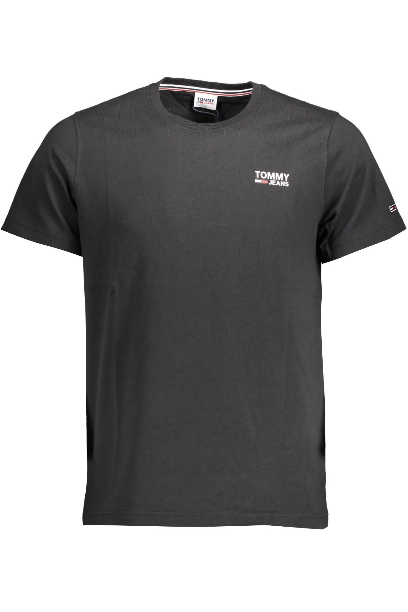 Tommy Hilfiger Black Cotton Men T-Shirt