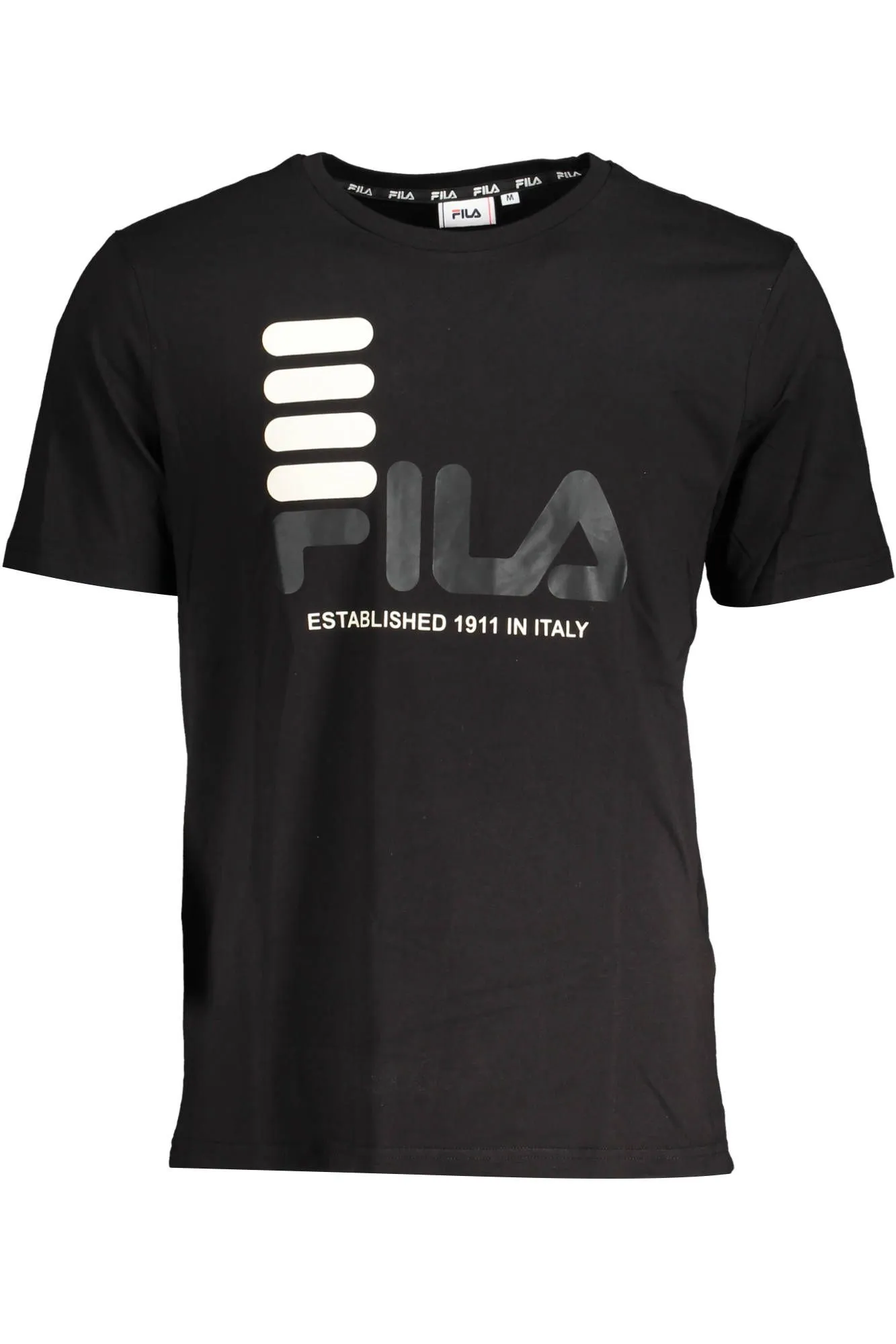 Fila Black Cotton Men T-Shirt