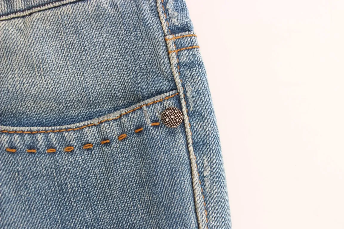 Costume National Women's Elegant Straight Blue Jeans - Timeless Style