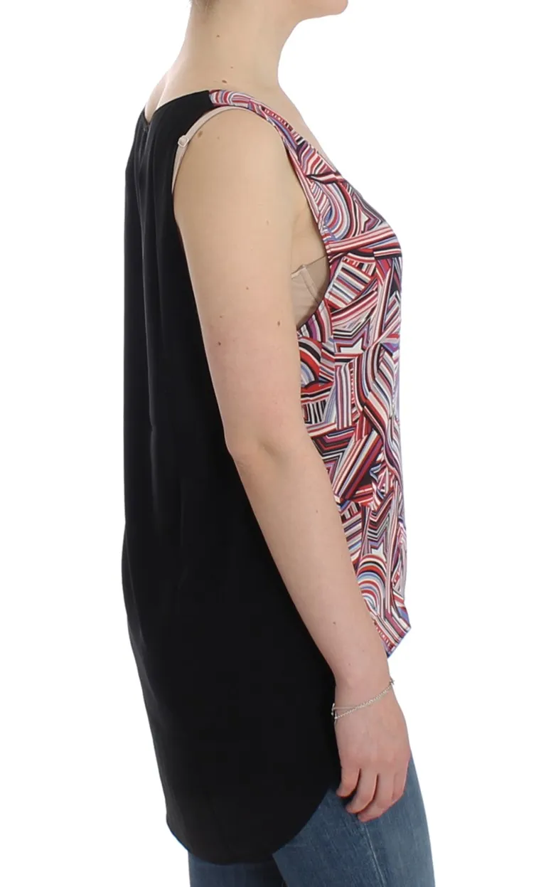 Costume National Women's Chic Multicolor Sleeveless Top
