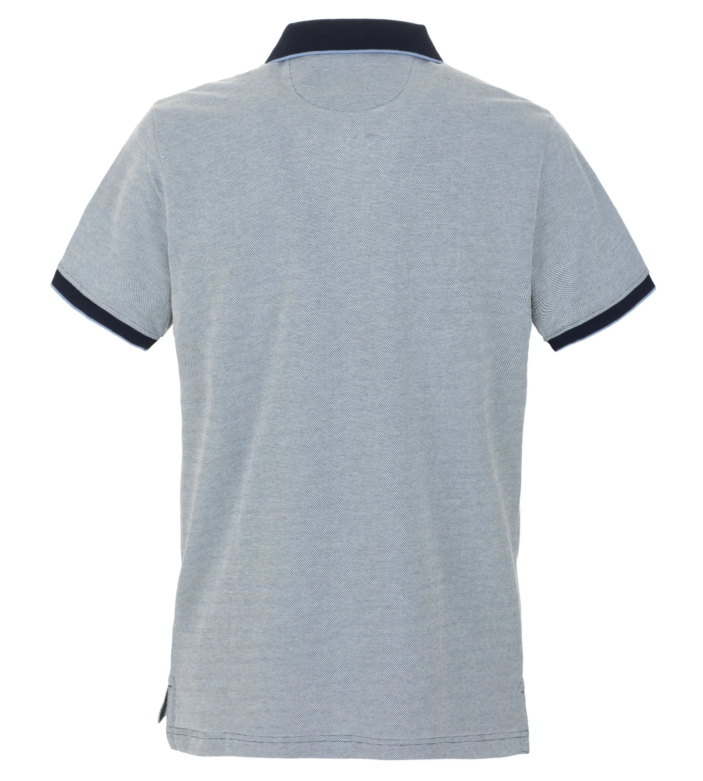 Fred Mello Blue Cotton Men Polo Shirt