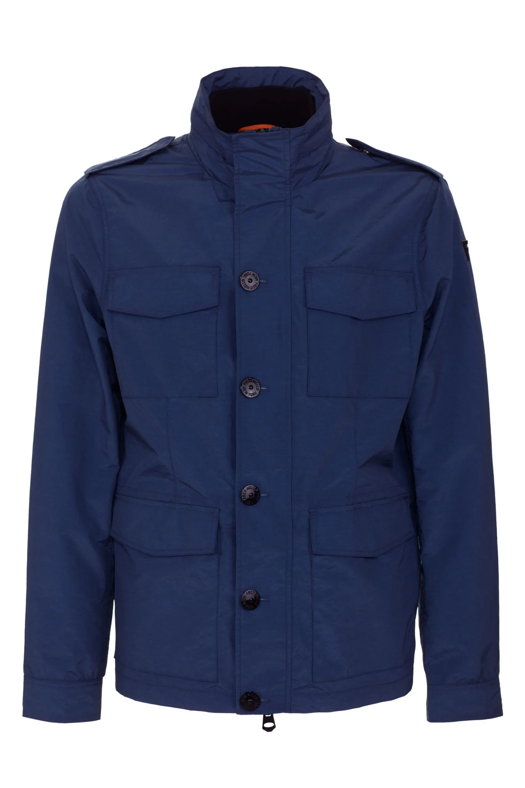 Fred Mello Blue Nylon Men Jacket