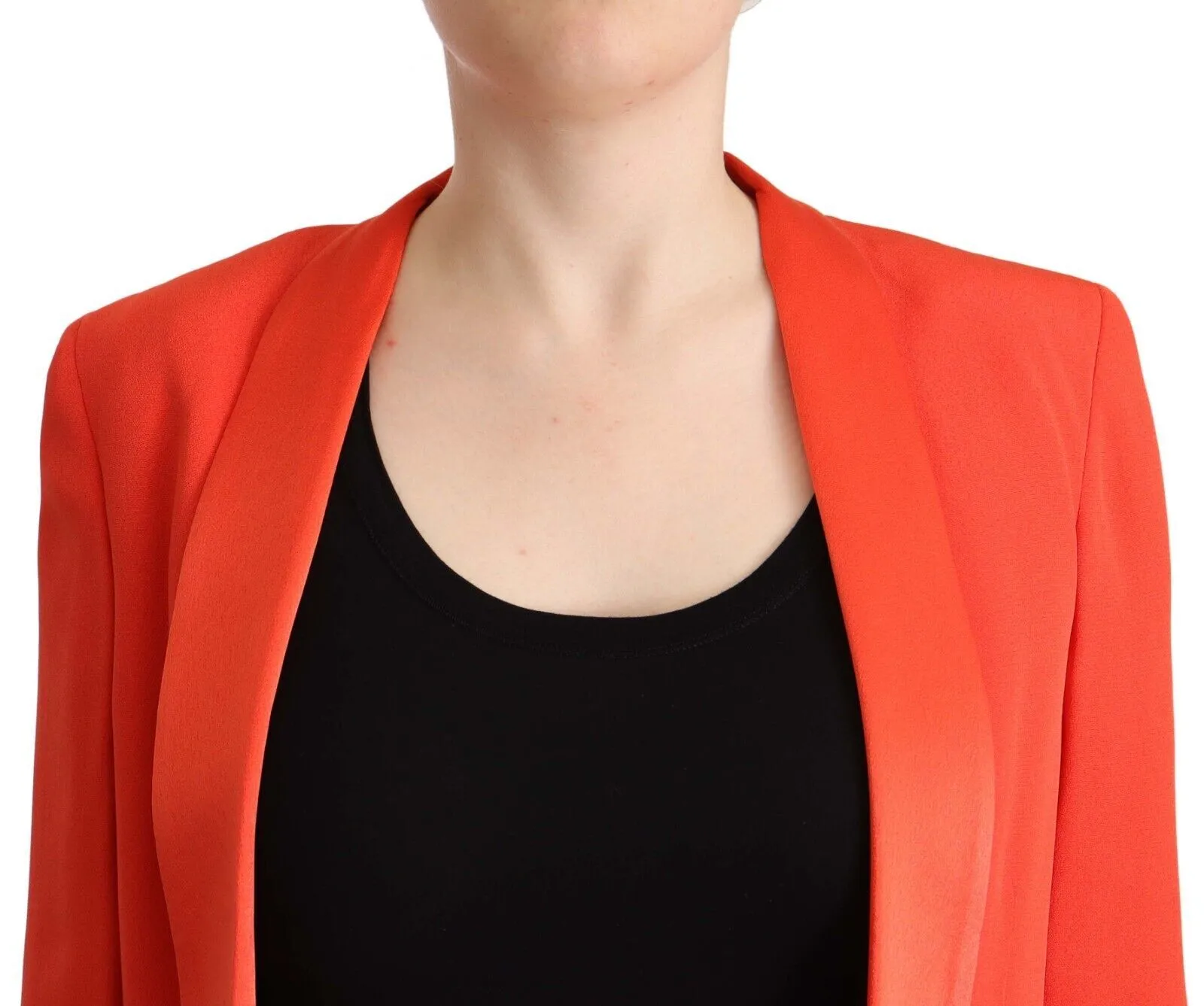 CO|TE Women's Elegant Orange Overcoat Long Sleeves Jacket