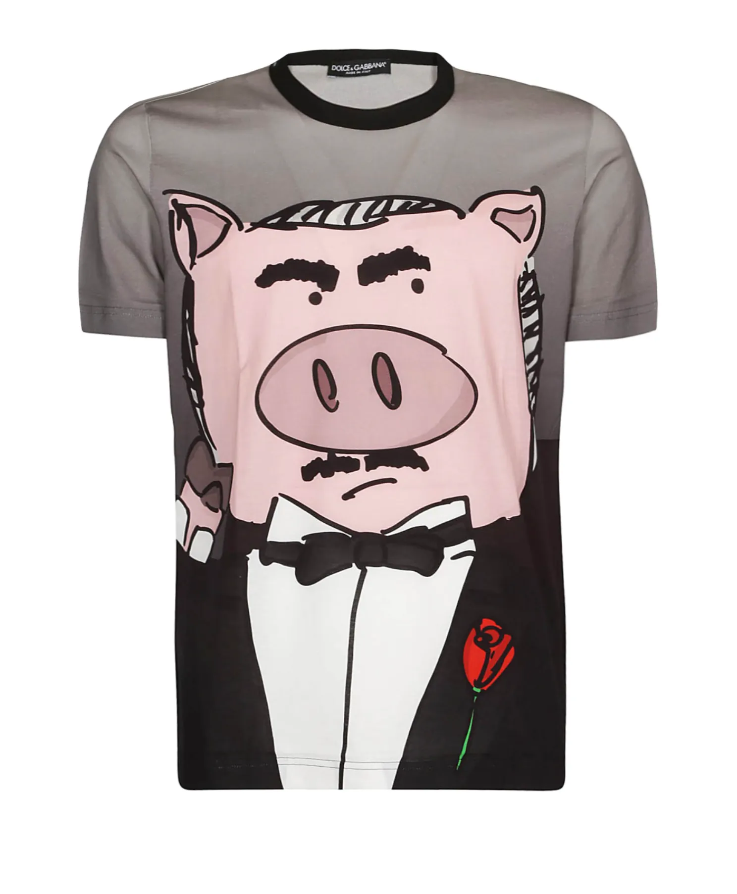 Dolce & Gabbana Gray Cotton Men T-Shirt