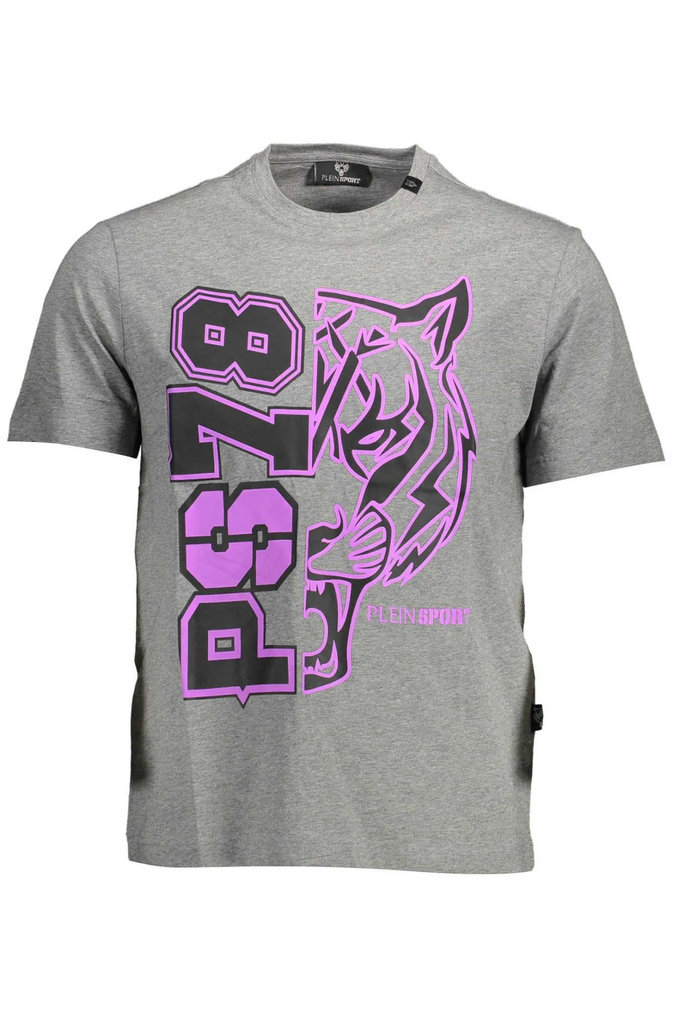 Plein Sport Gray Cotton Men T-Shirt