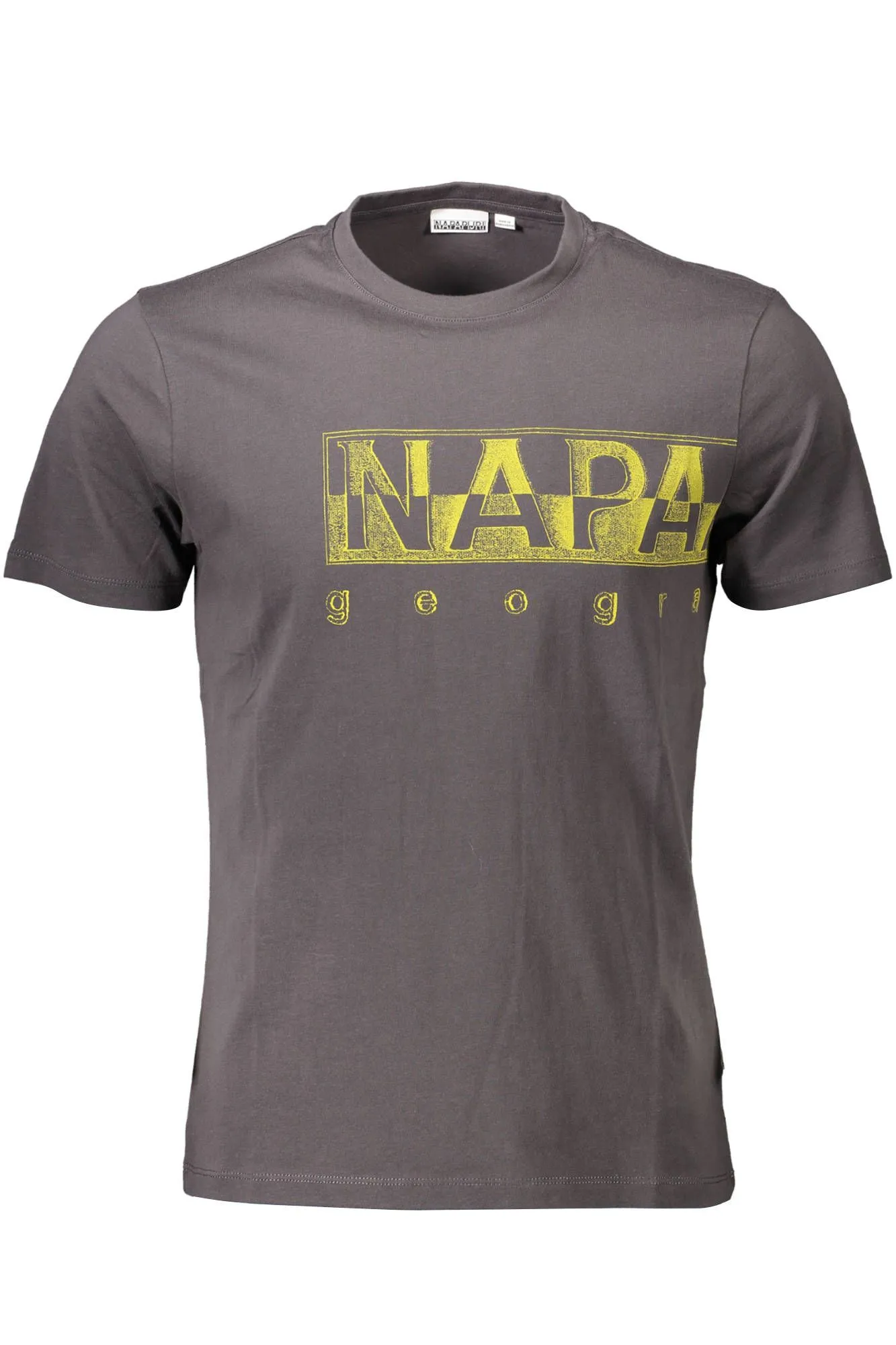 Napapijri Gray Cotton Men T-Shirt