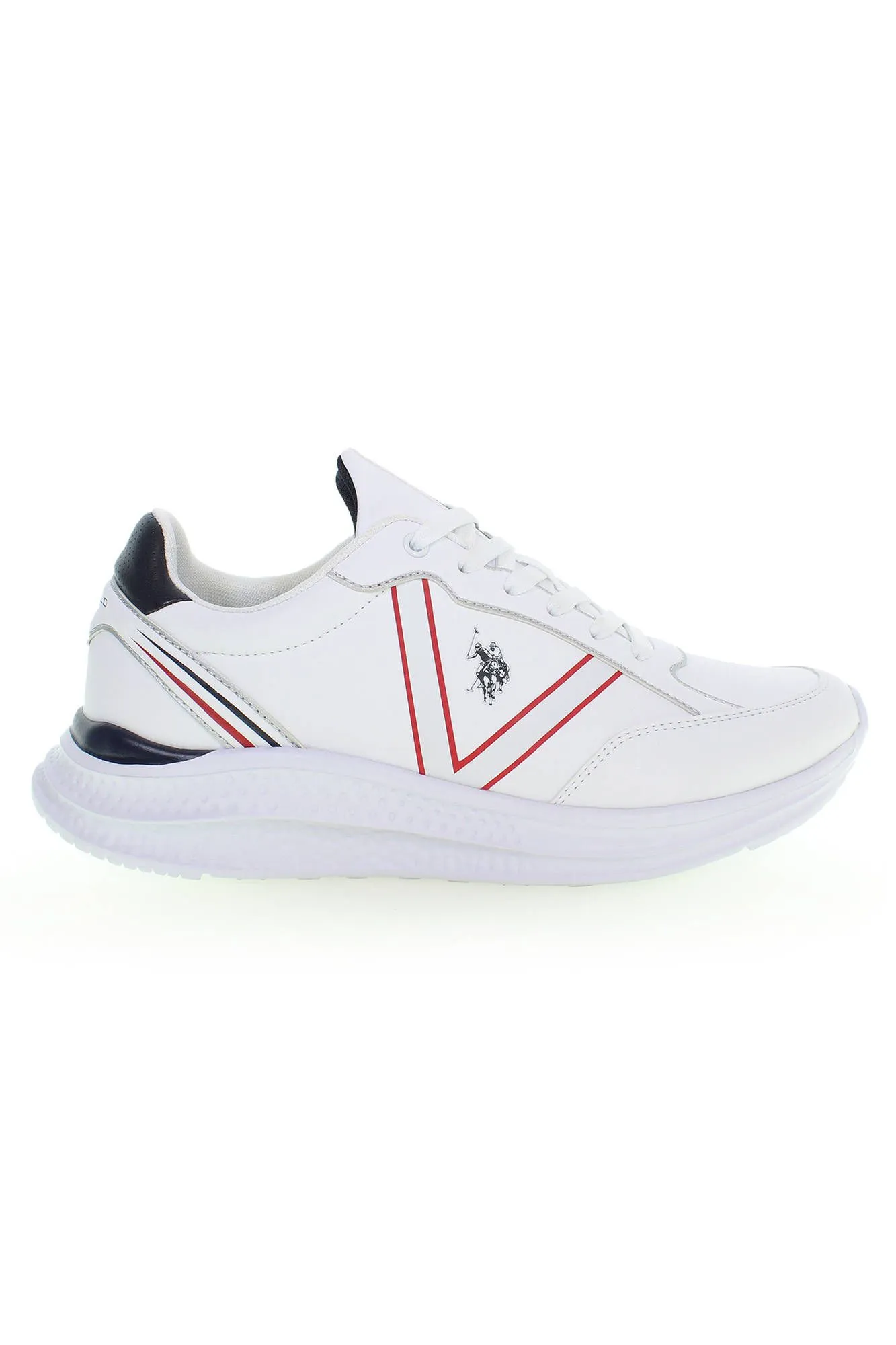 U.S. POLO ASSN. White Polyester Men Sneaker