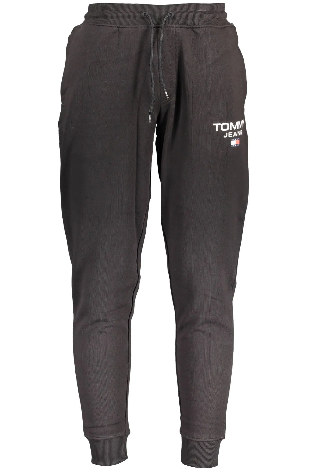 Tommy Hilfiger Black Cotton Men Sporty Pant