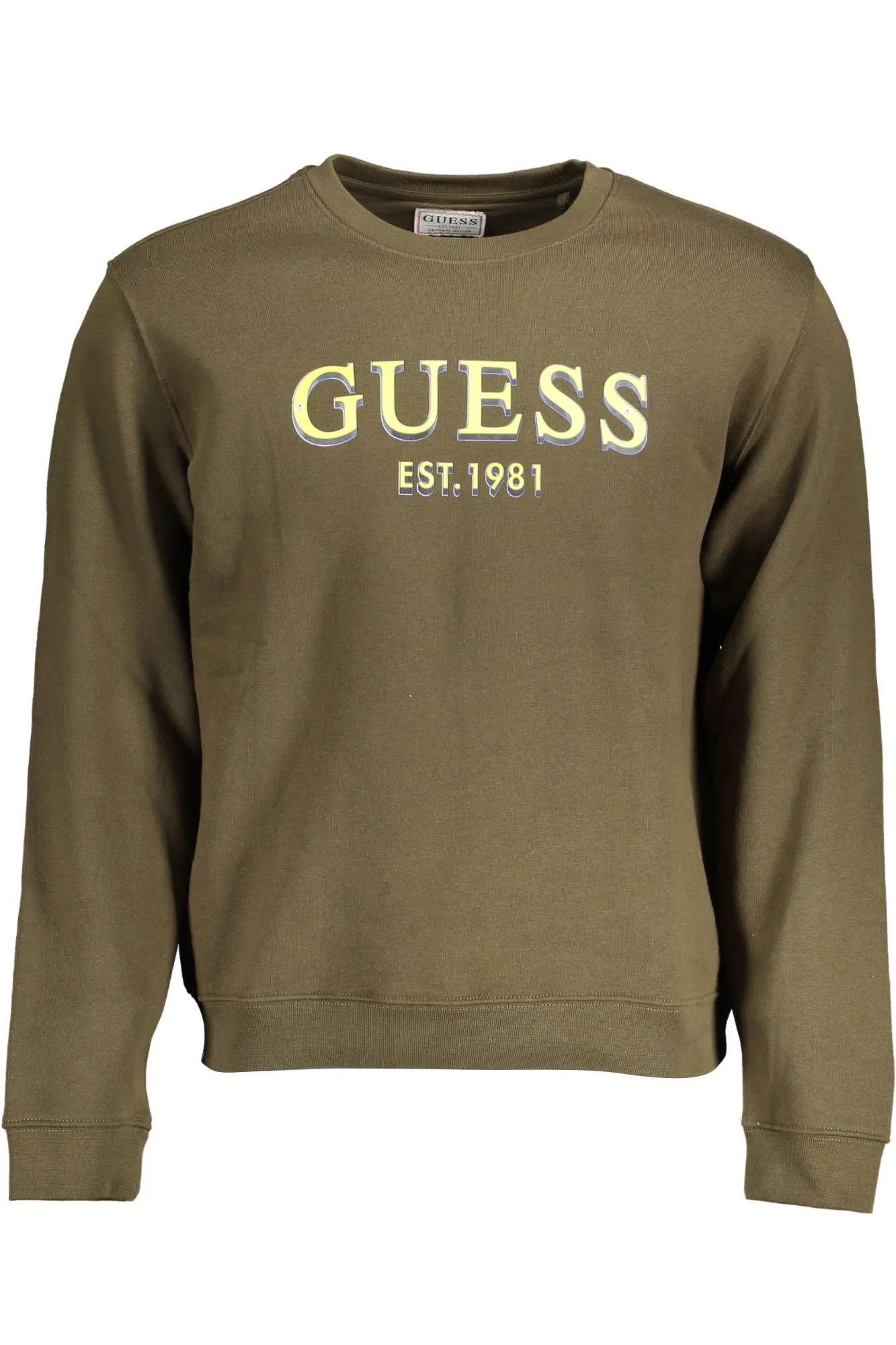 Guess Jeans Green Cotton Men Sweater