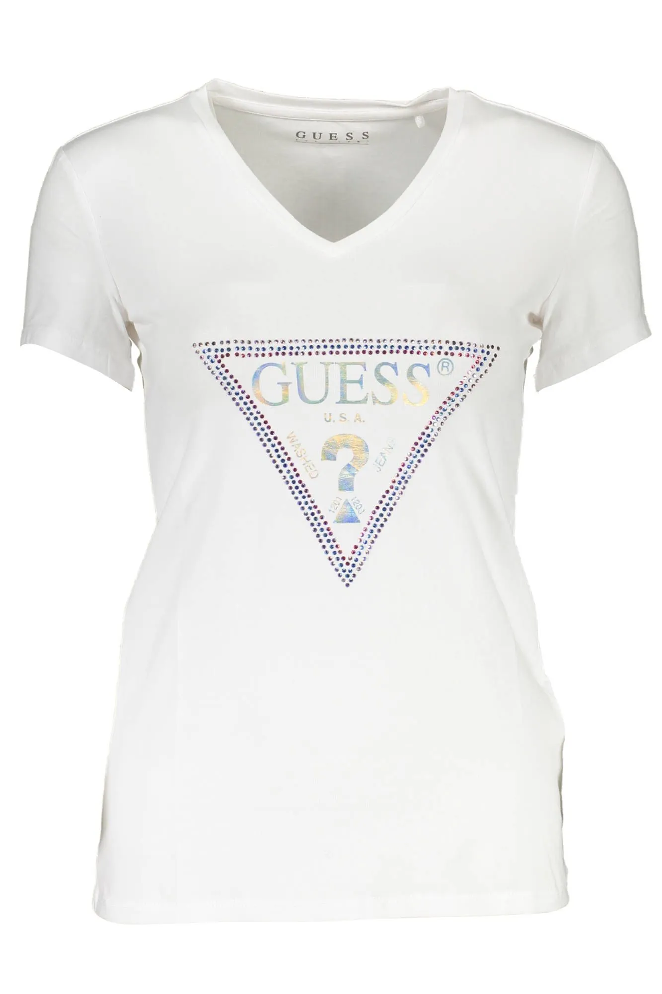 Guess Jeans White Cotton Women T-Shirt
