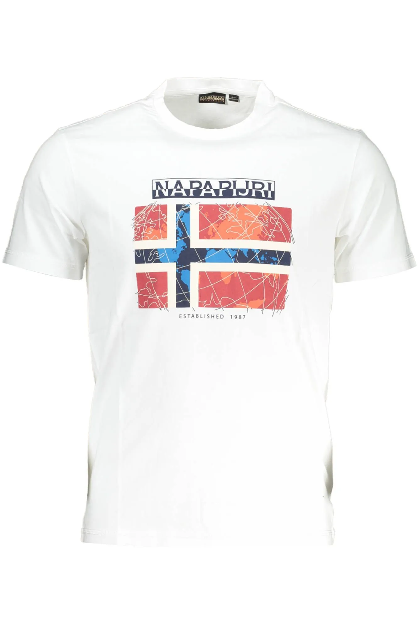 Napapijri White Cotton Men T-Shirt