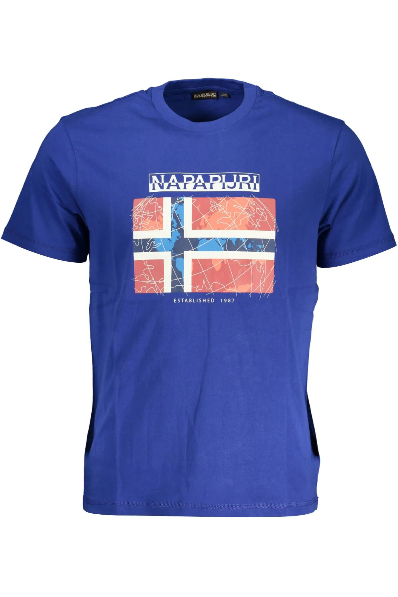 Napapijri Blue Cotton Men T-Shirt