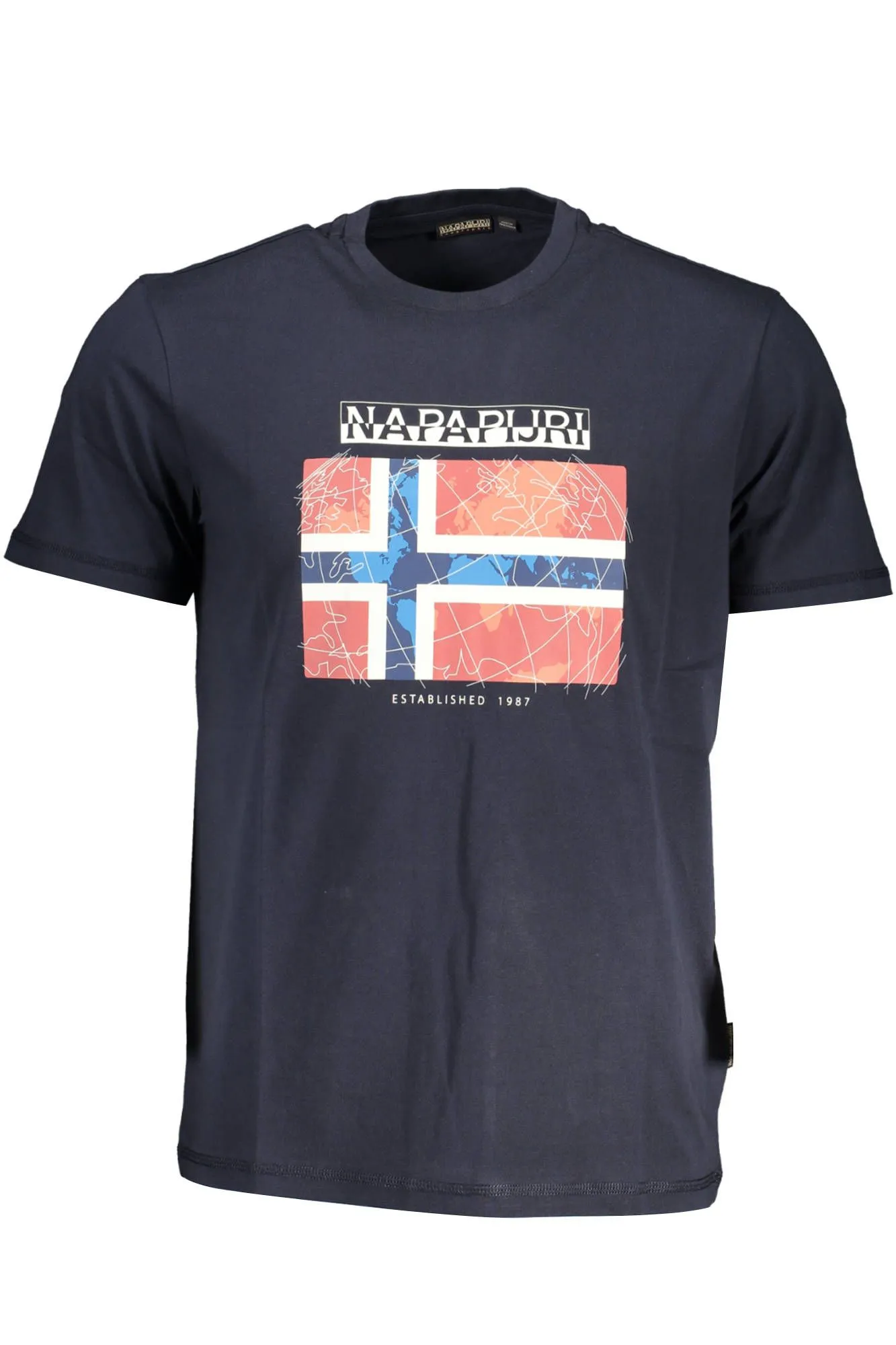 Napapijri Blue Cotton Men T-Shirt