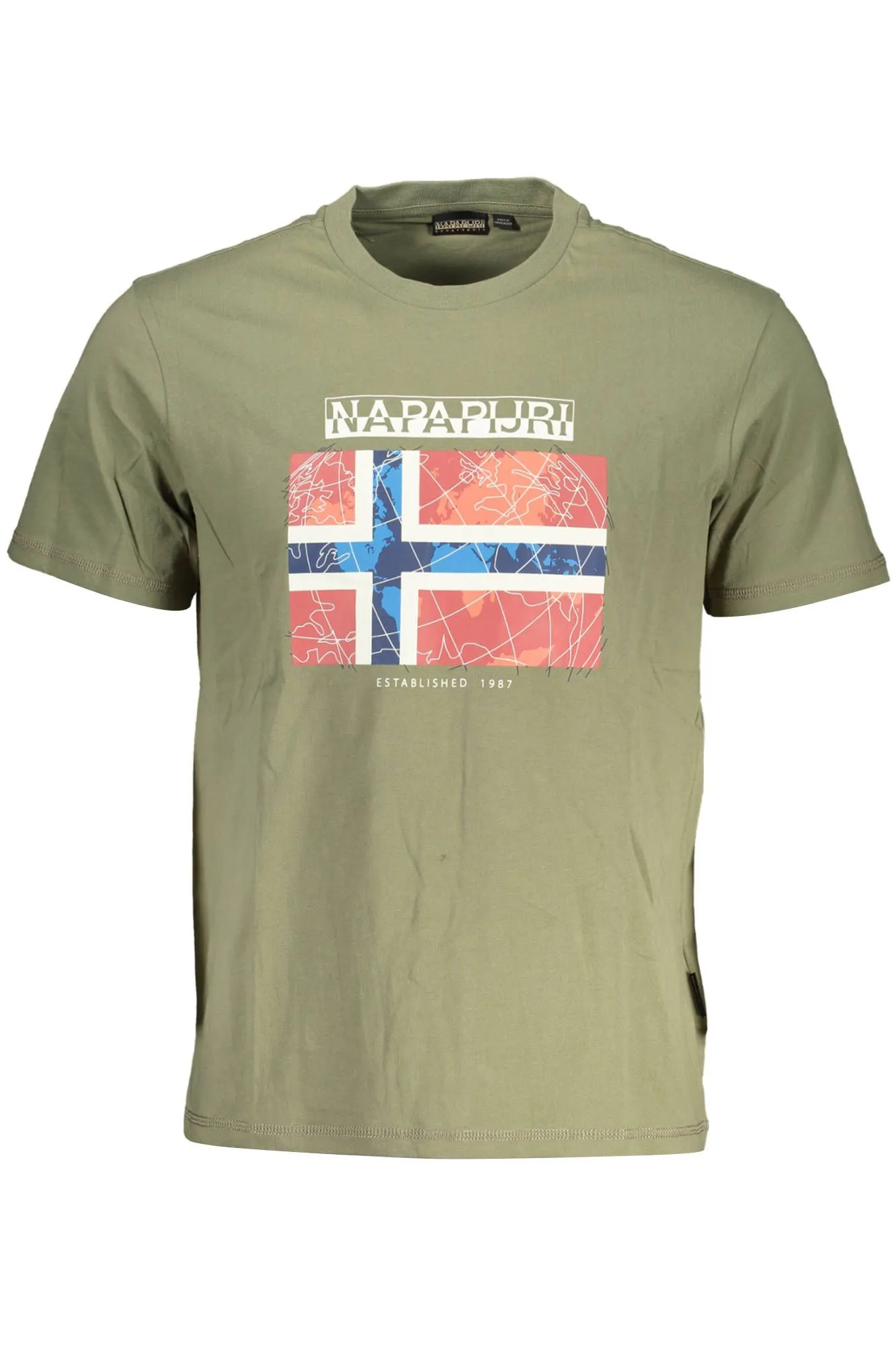 Napapijri Green Cotton Men T-Shirt