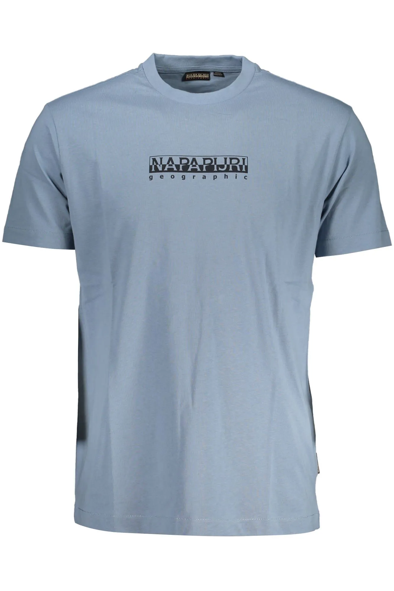 Napapijri Light Blue Cotton Men T-Shirt