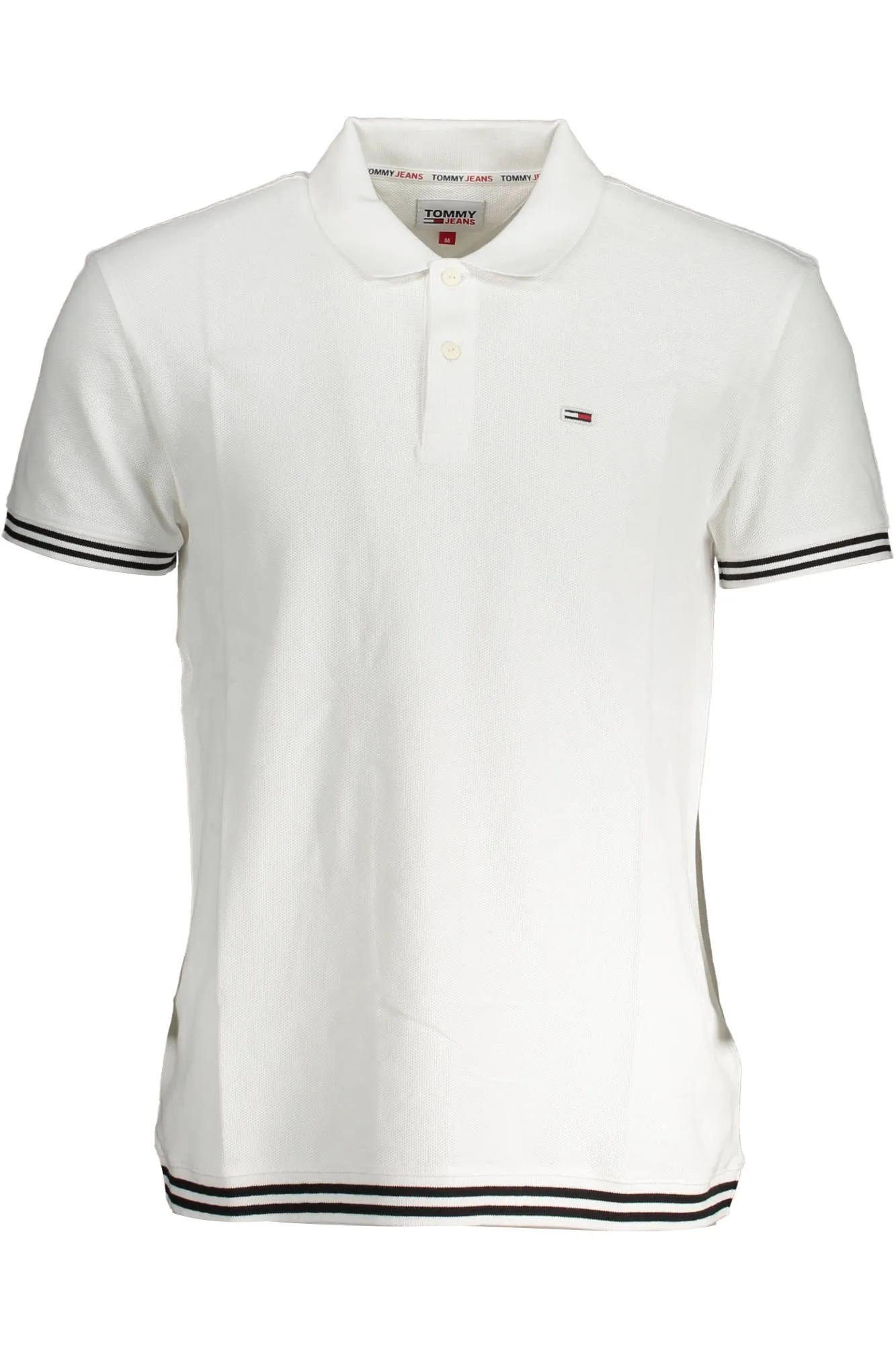 Tommy Hilfiger White Cotton Men Polo Shirt