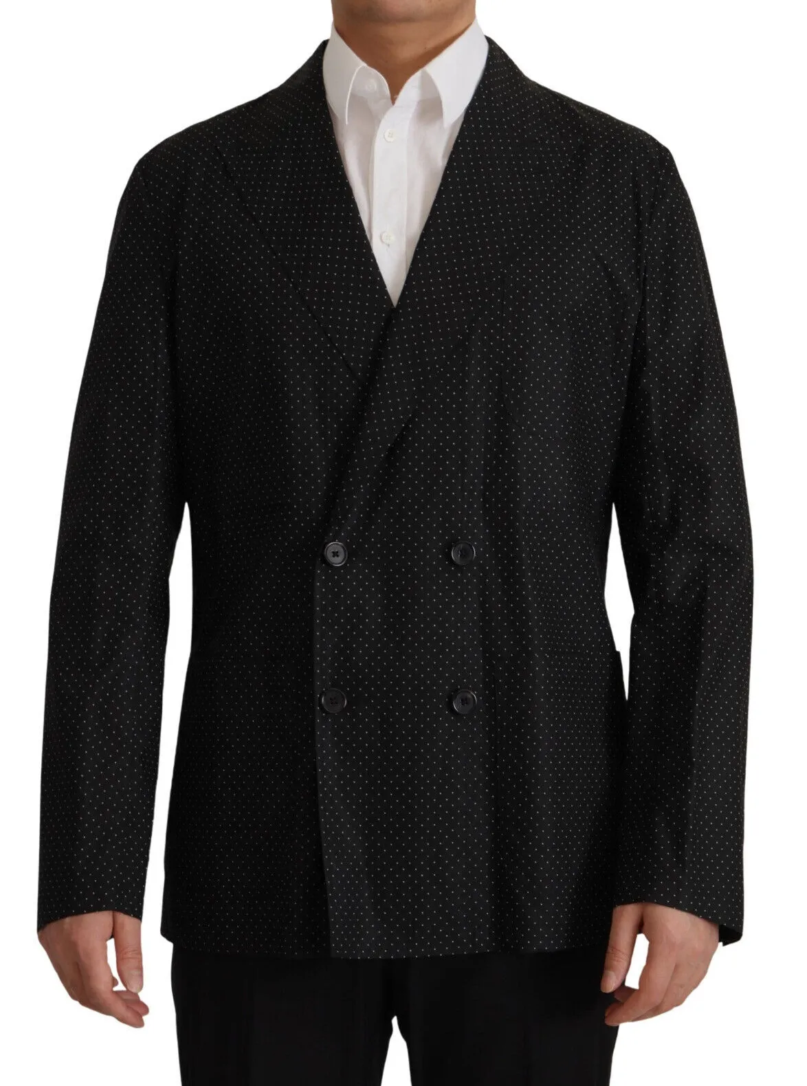 Dolce & Gabbana Men's Polka Dot Slim Double-Breasted Blazer