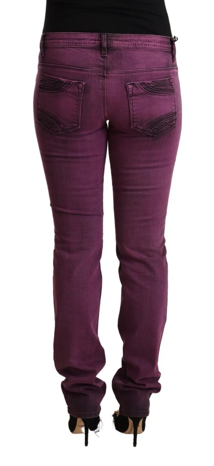 Costume National Women's Elegant Purple Slim Fit Denim Jeans