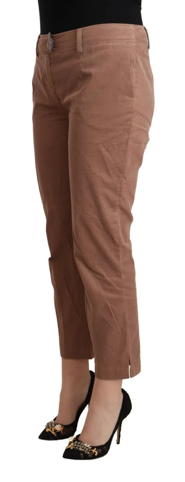 Costume National Women's Chic Tapered Cropped Mid Waist Pants