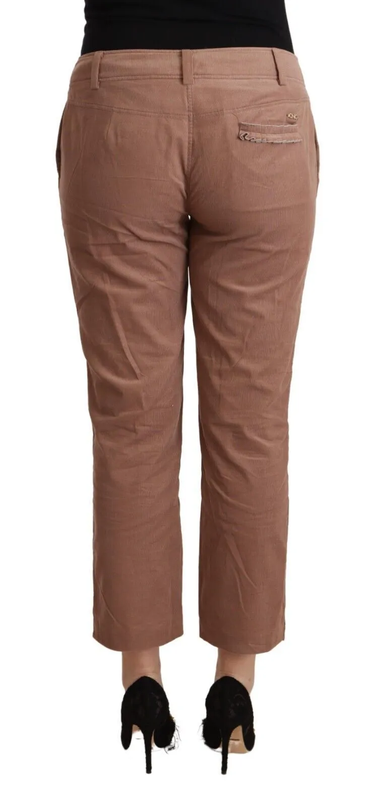 Costume National Women's Chic Tapered Cropped Mid Waist Pants