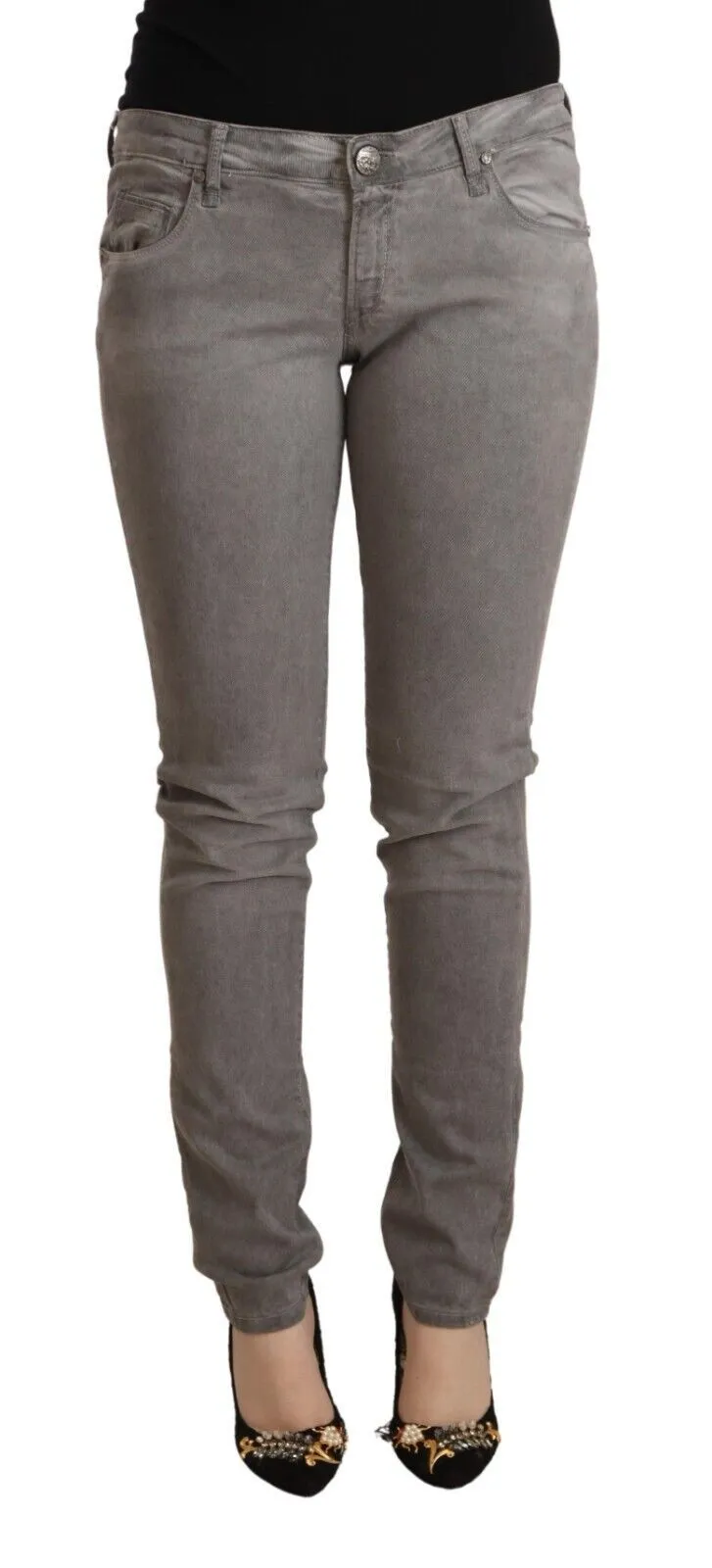 Acht Women's Chic Low Waist Skinny Cotton Blend Jeans