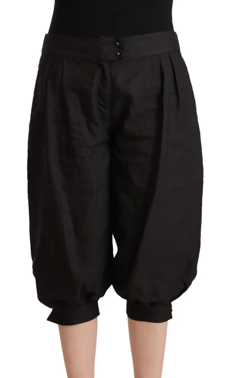 GF Ferre Women's Chic Mid Waist Cropped Harem Pants