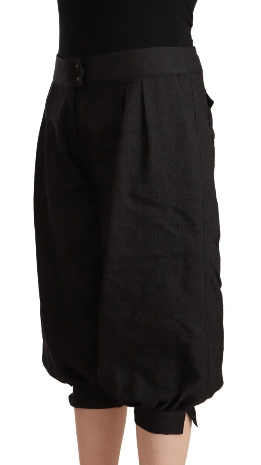 GF Ferre Women's Chic Mid Waist Cropped Harem Pants
