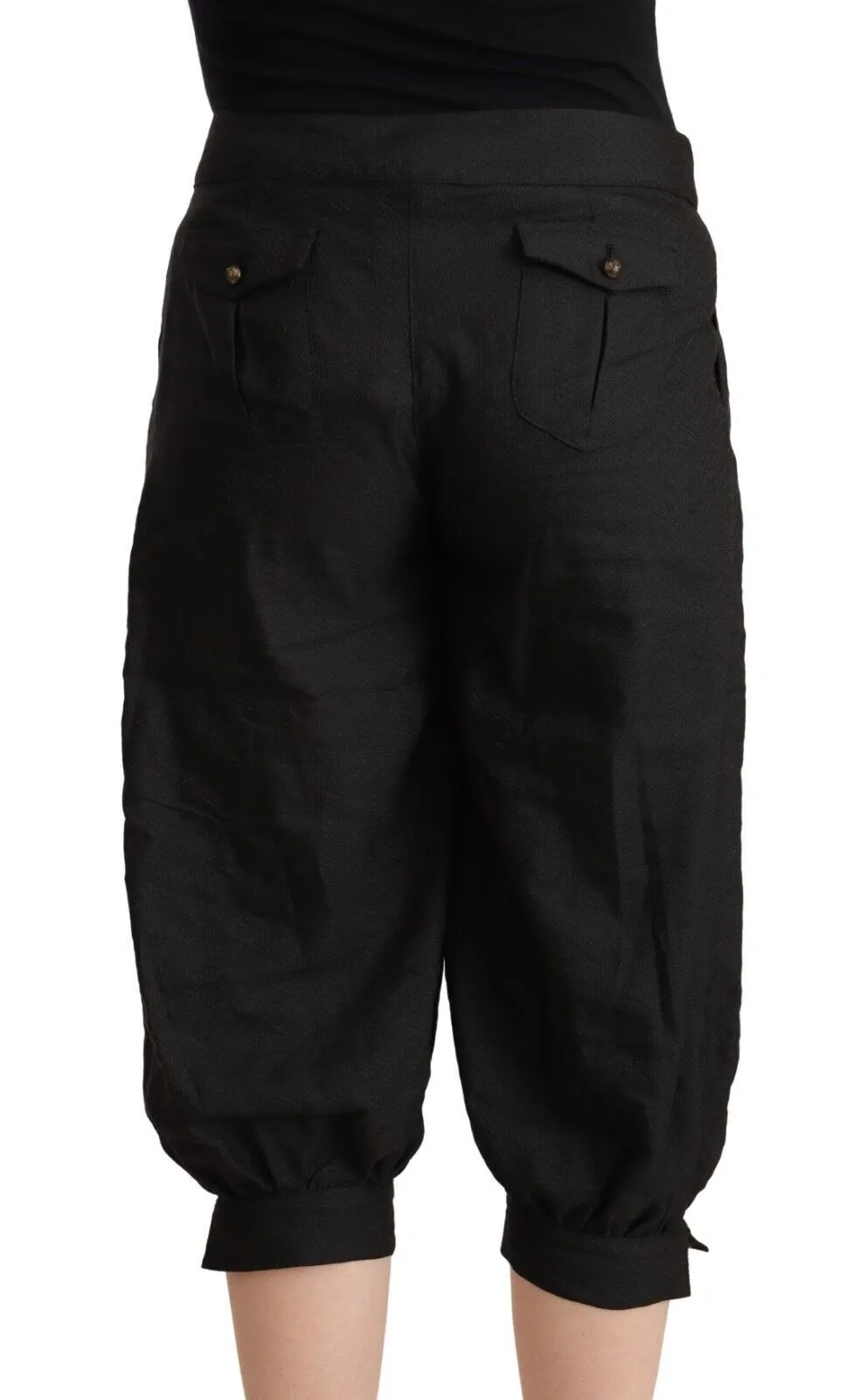 GF Ferre Women's Chic Mid Waist Cropped Harem Pants