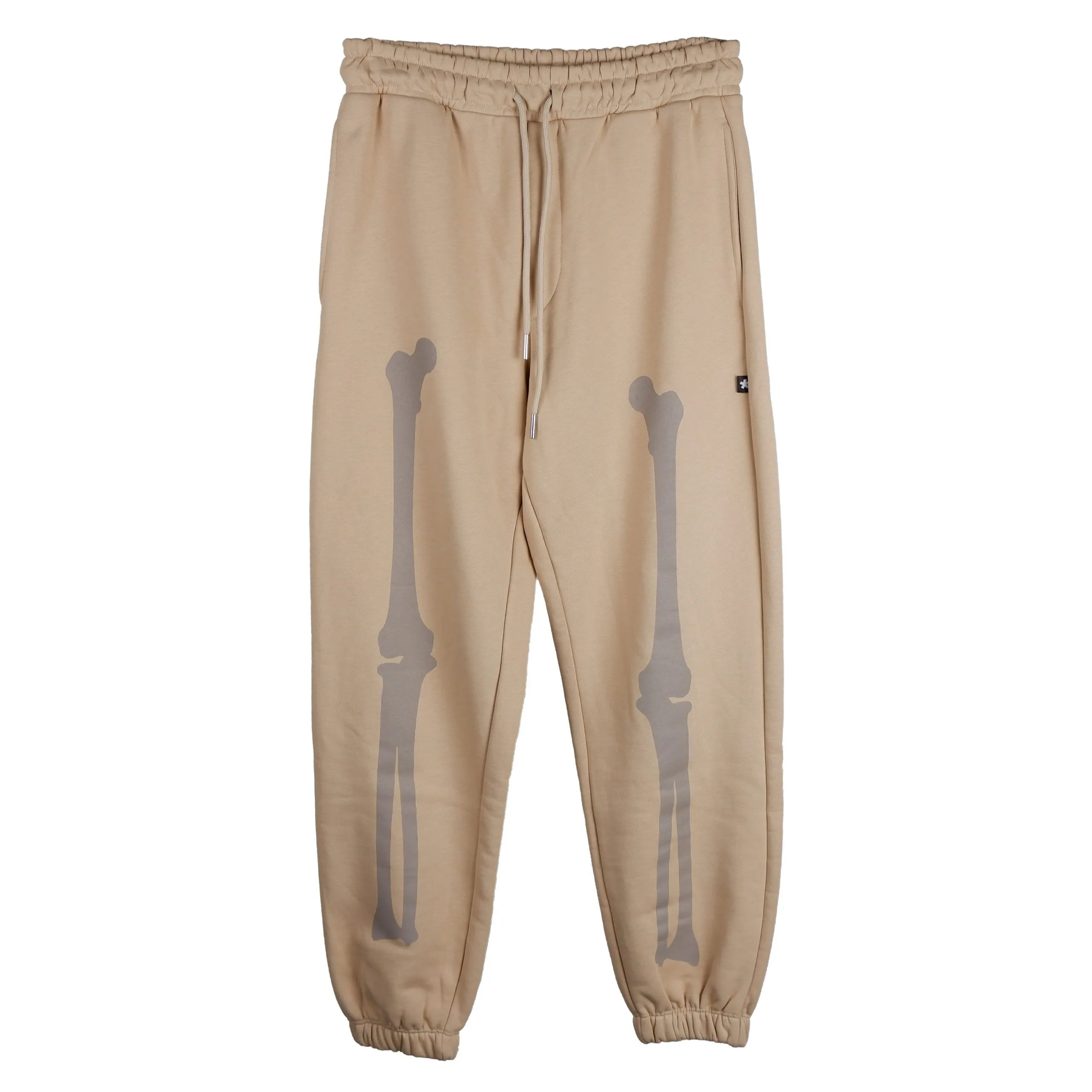 Comme Des Fuckdown Men's Graphic Cotton Sweatpants - Beige Italian Craft