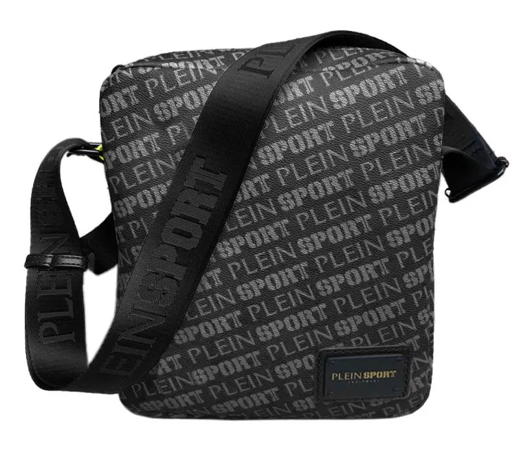 Plein Sport Sleek Eco-Leather Men's Messenger Bag
