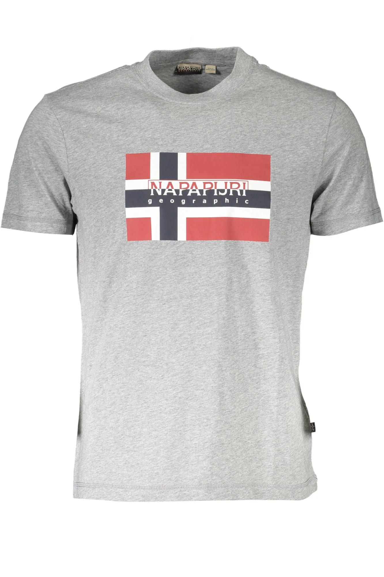 Napapijri Gray Cotton Men TShirt