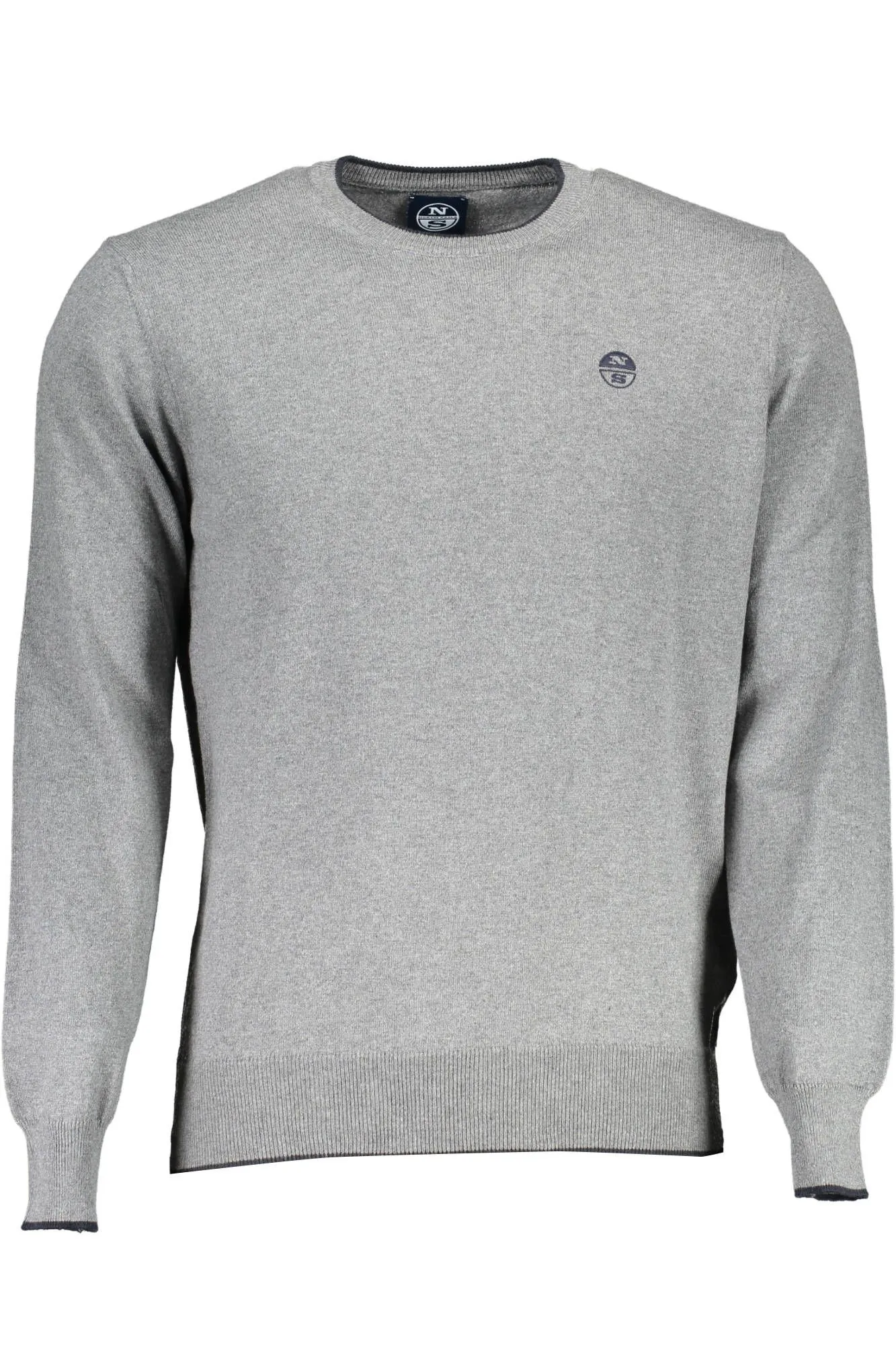 North Sails Gray Cotton Men Sweater