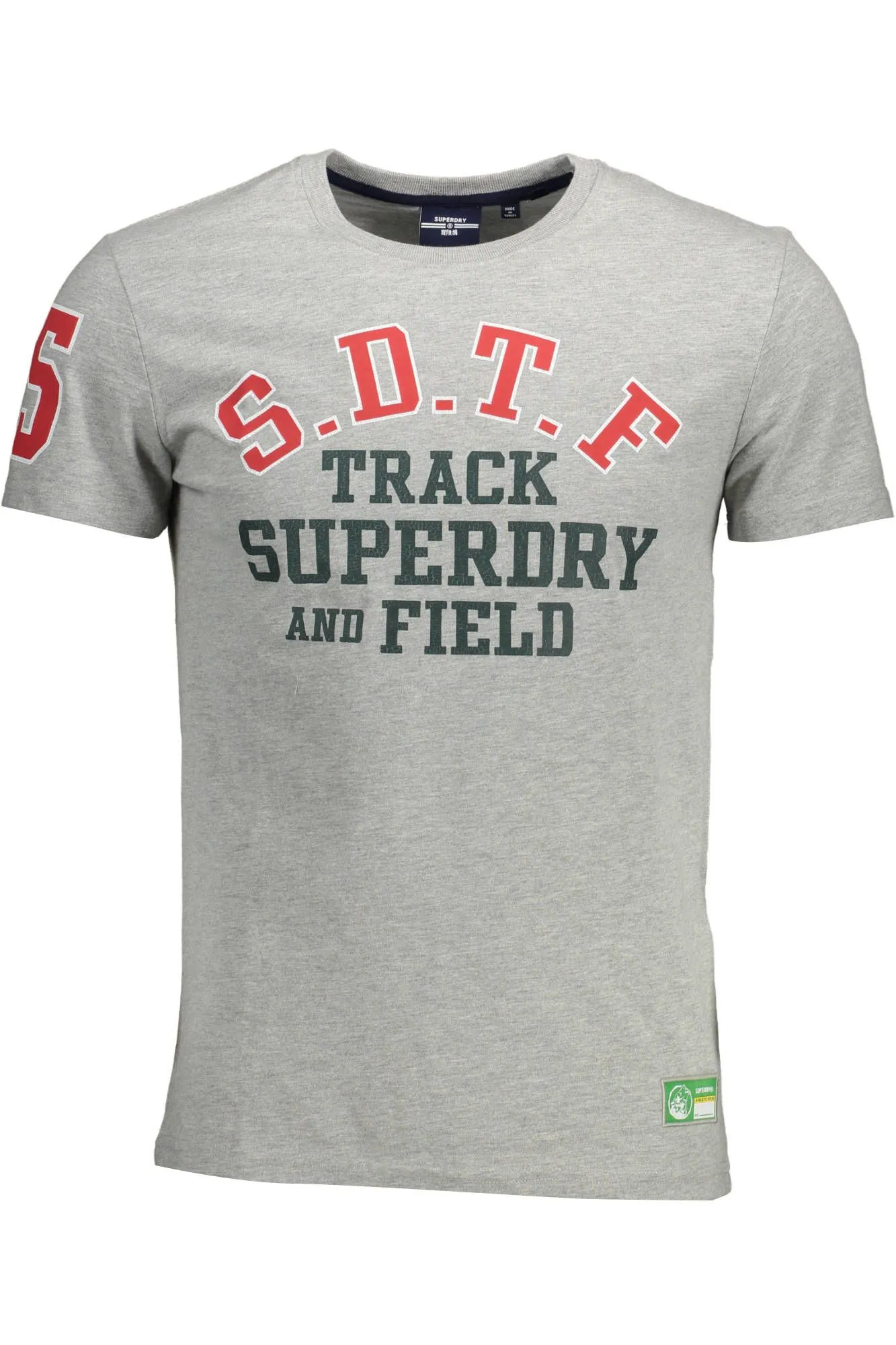 Superdry Gray Cotton Men T-Shirt
