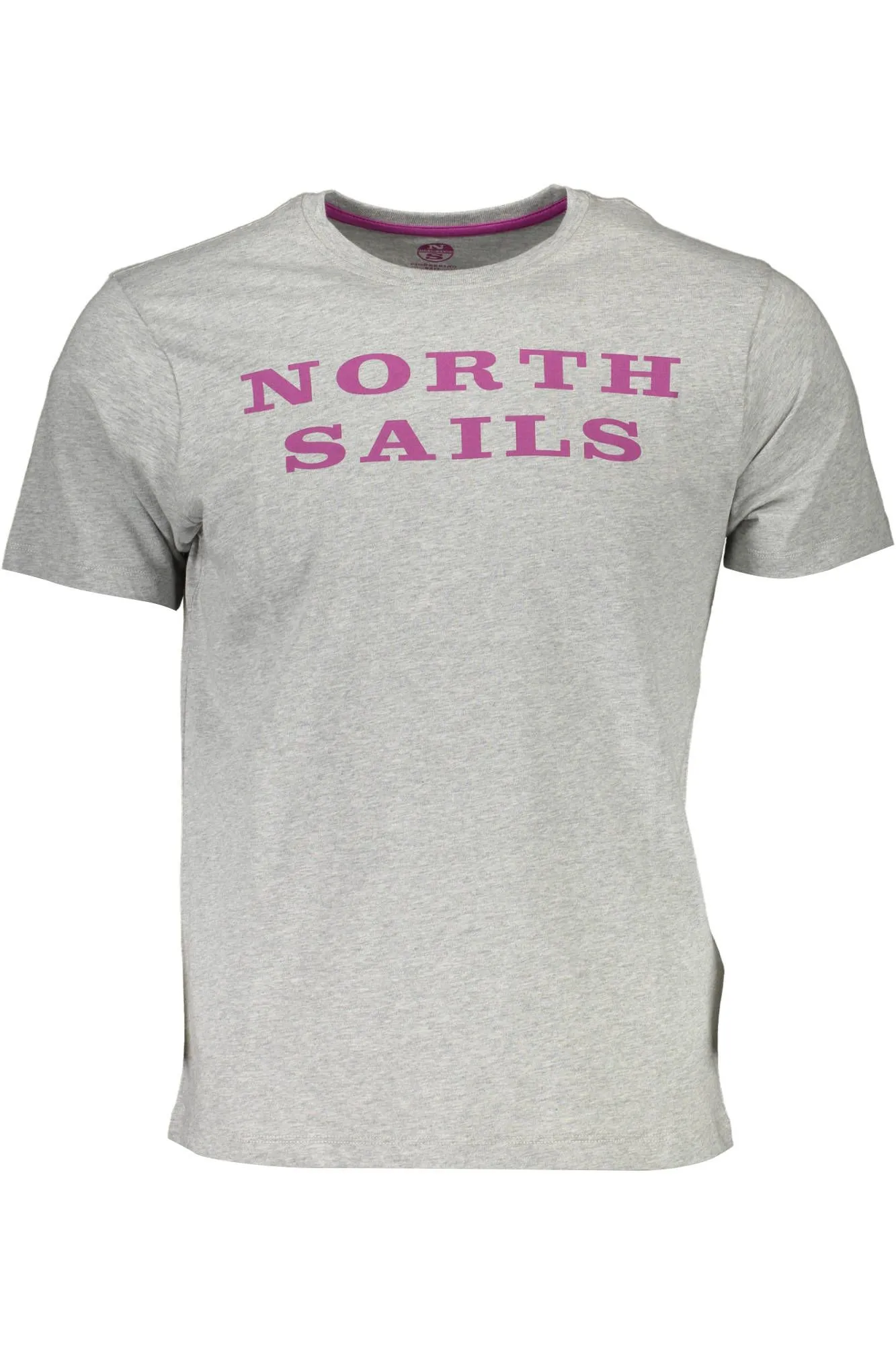 North Sails Gray Cotton Men T-Shirt