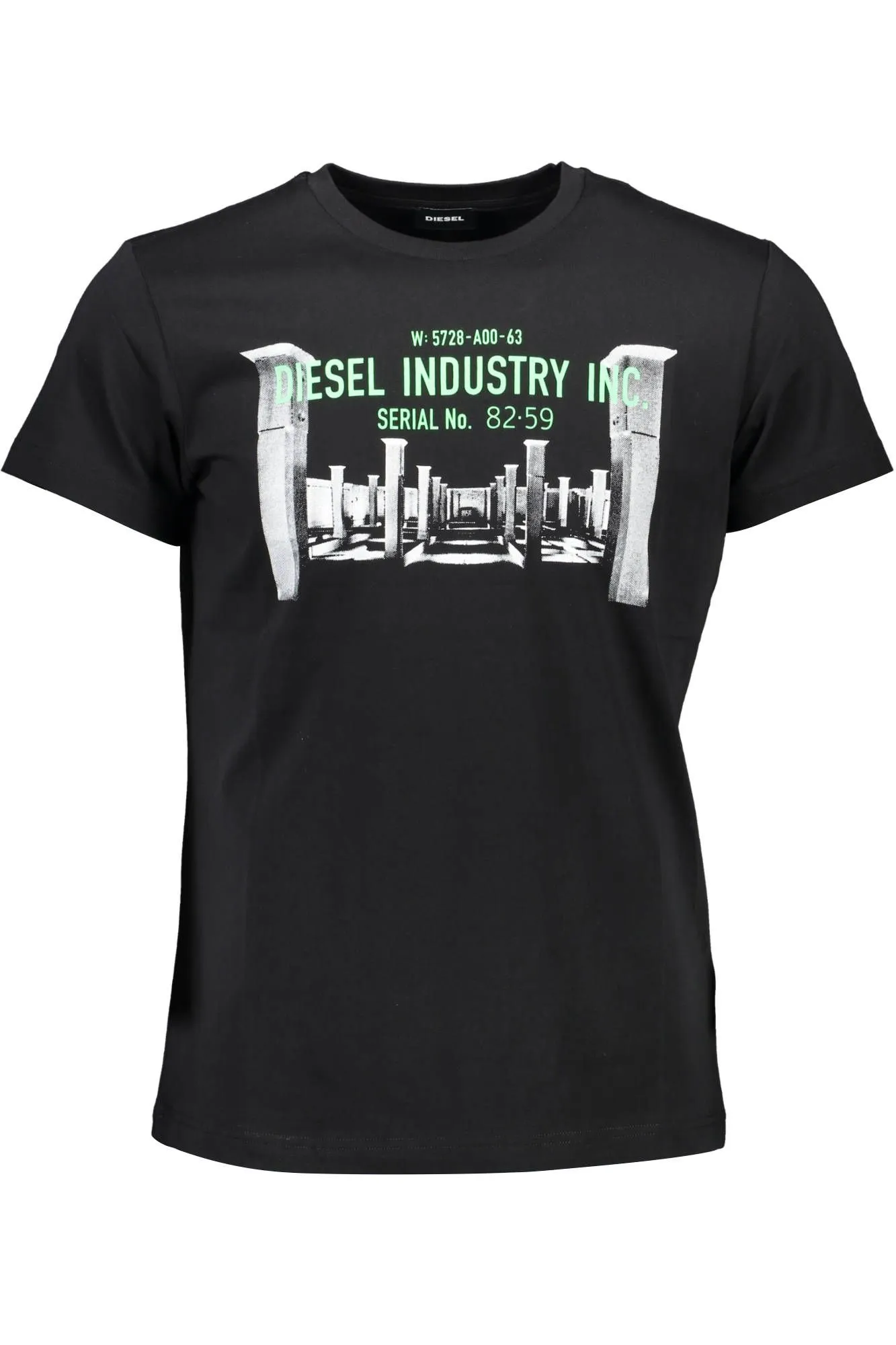 Diesel Black Cotton Men T-Shirt