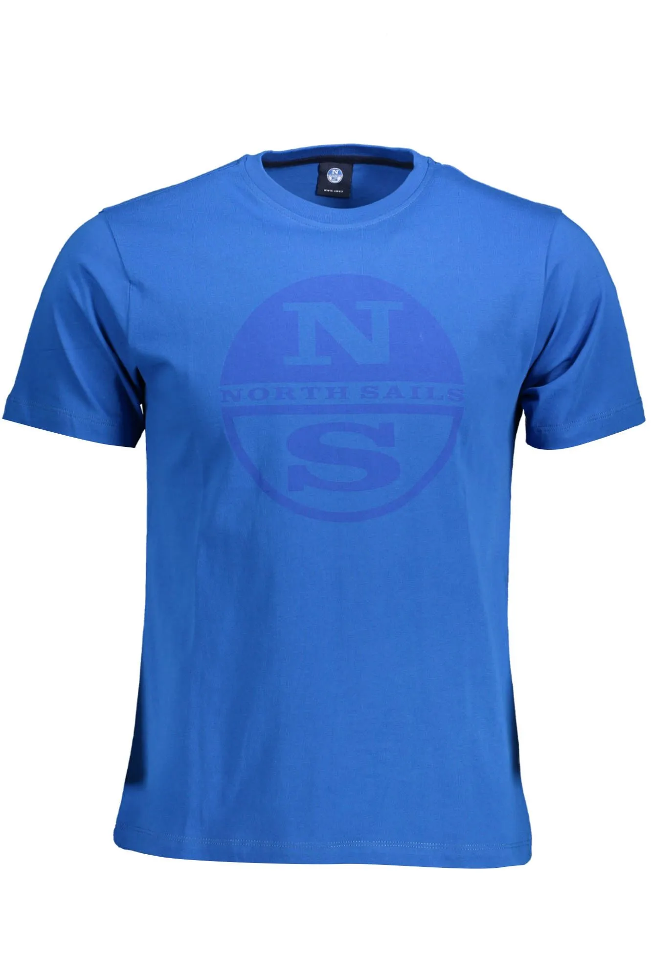 North Sails Blue Cotton Men T-Shirt