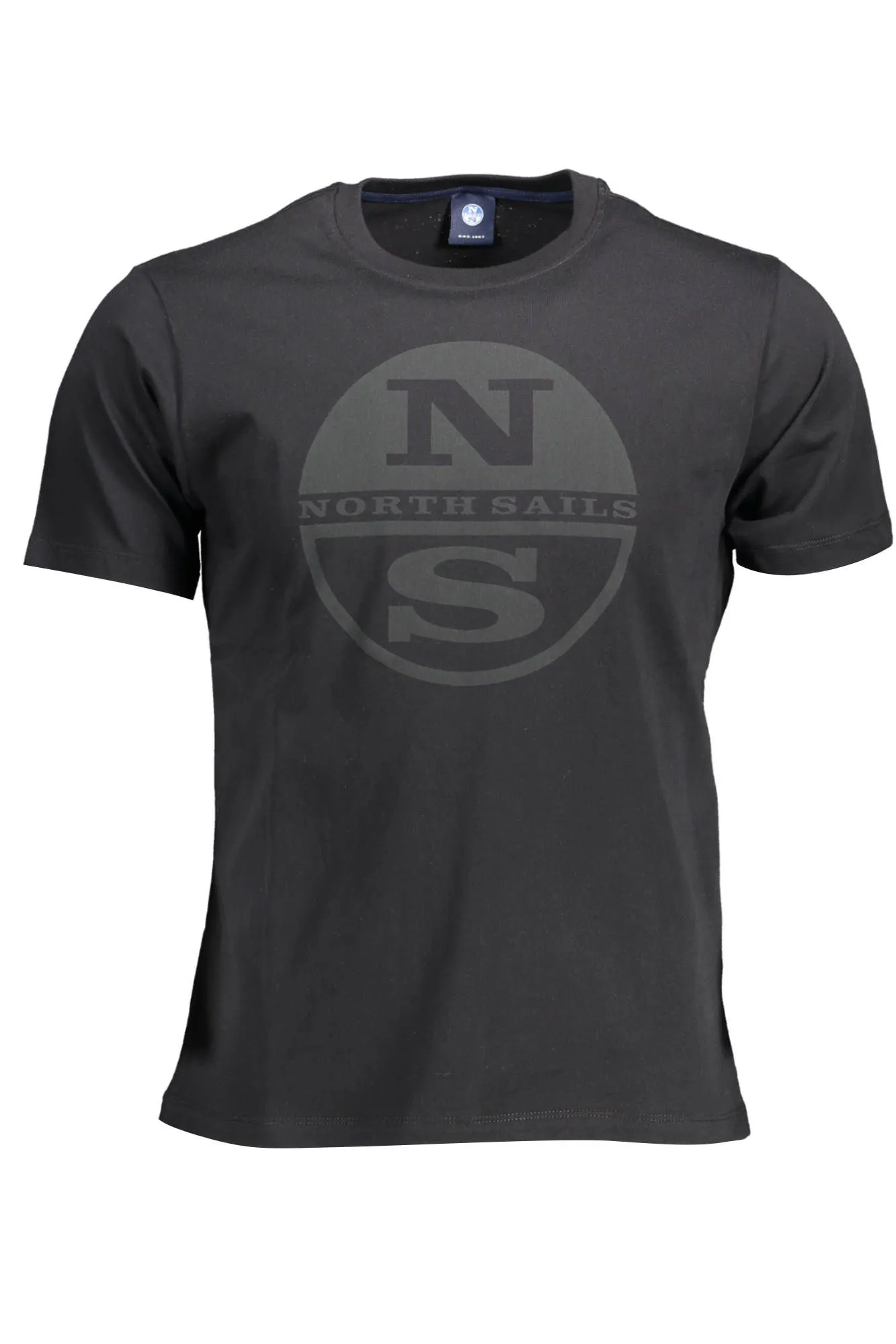 North Sails Black Cotton Men T-Shirt