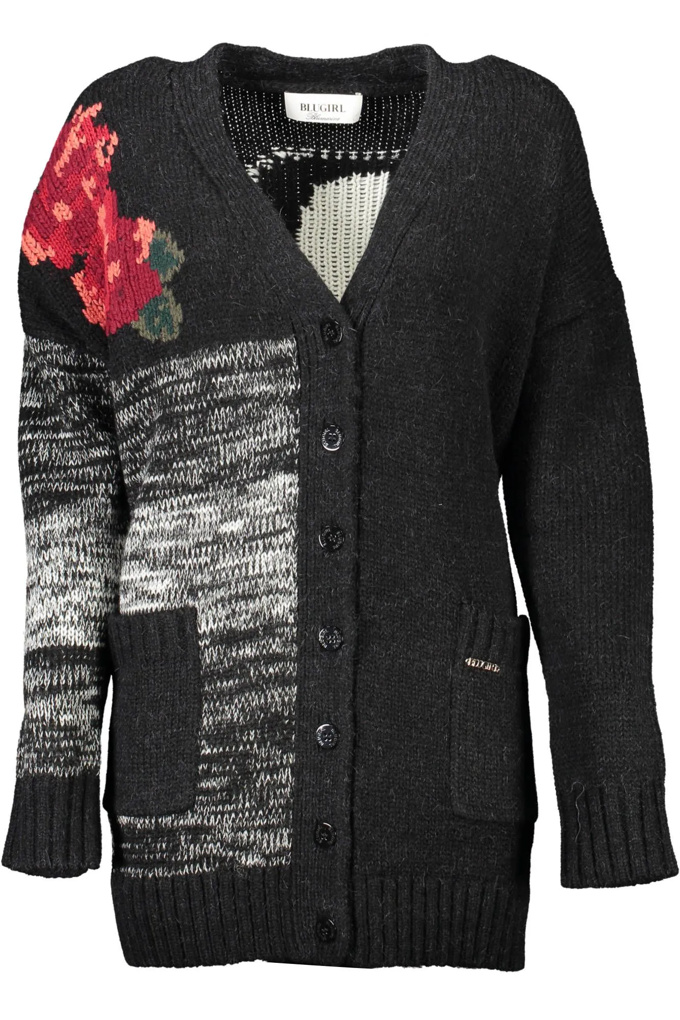 Black Wool Women Cardigan