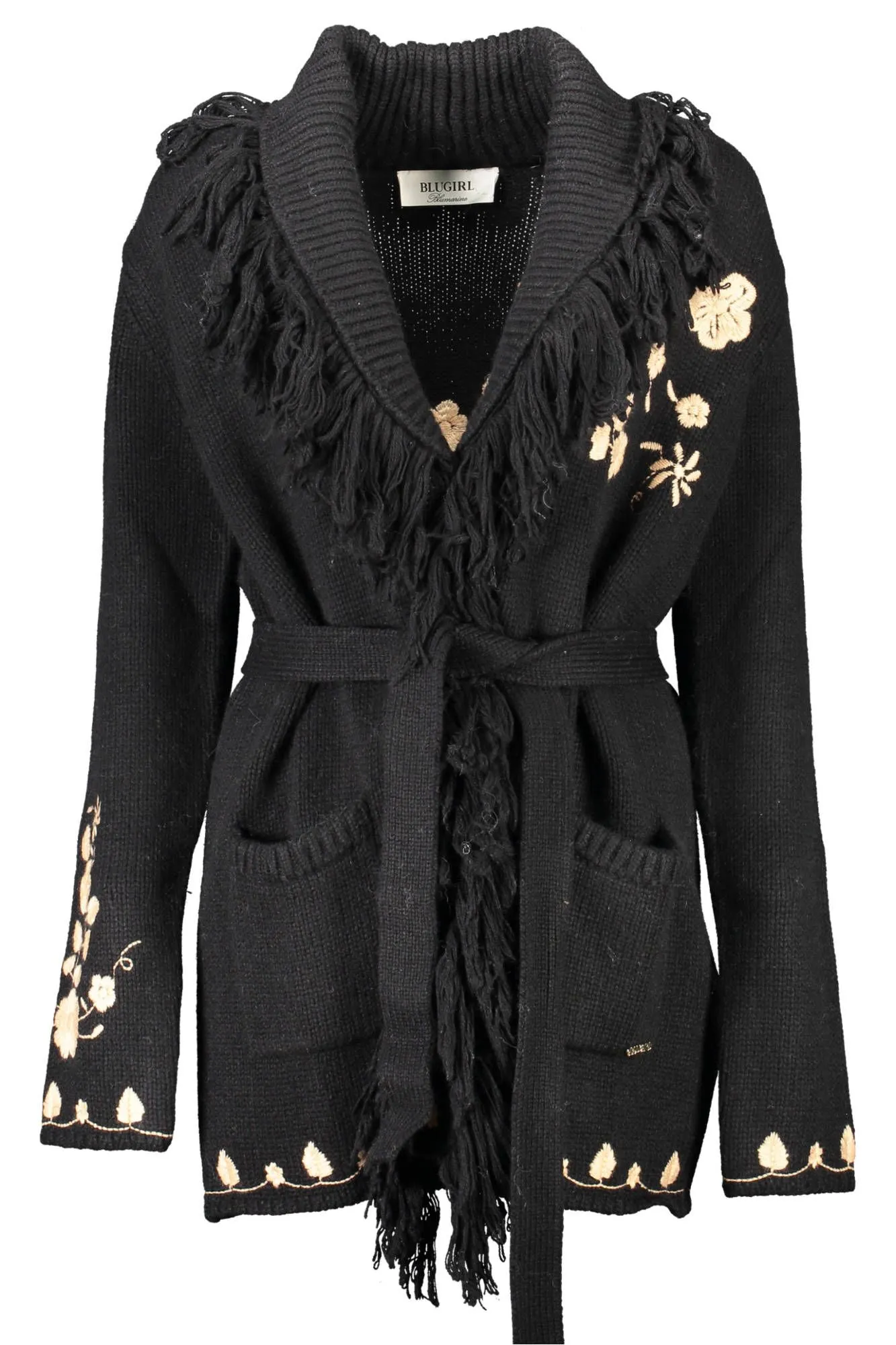 Black Wool Women Cardigan