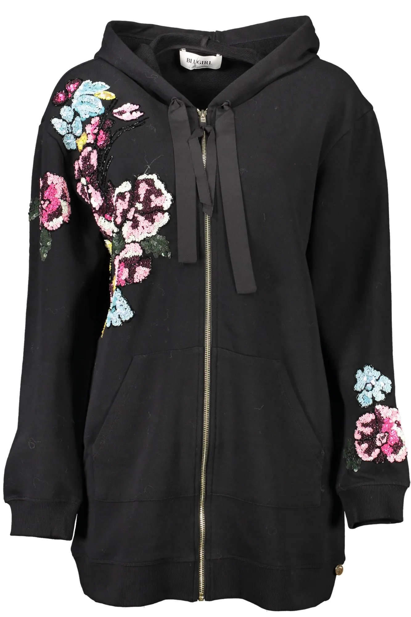 Black Cotton Women Sweater