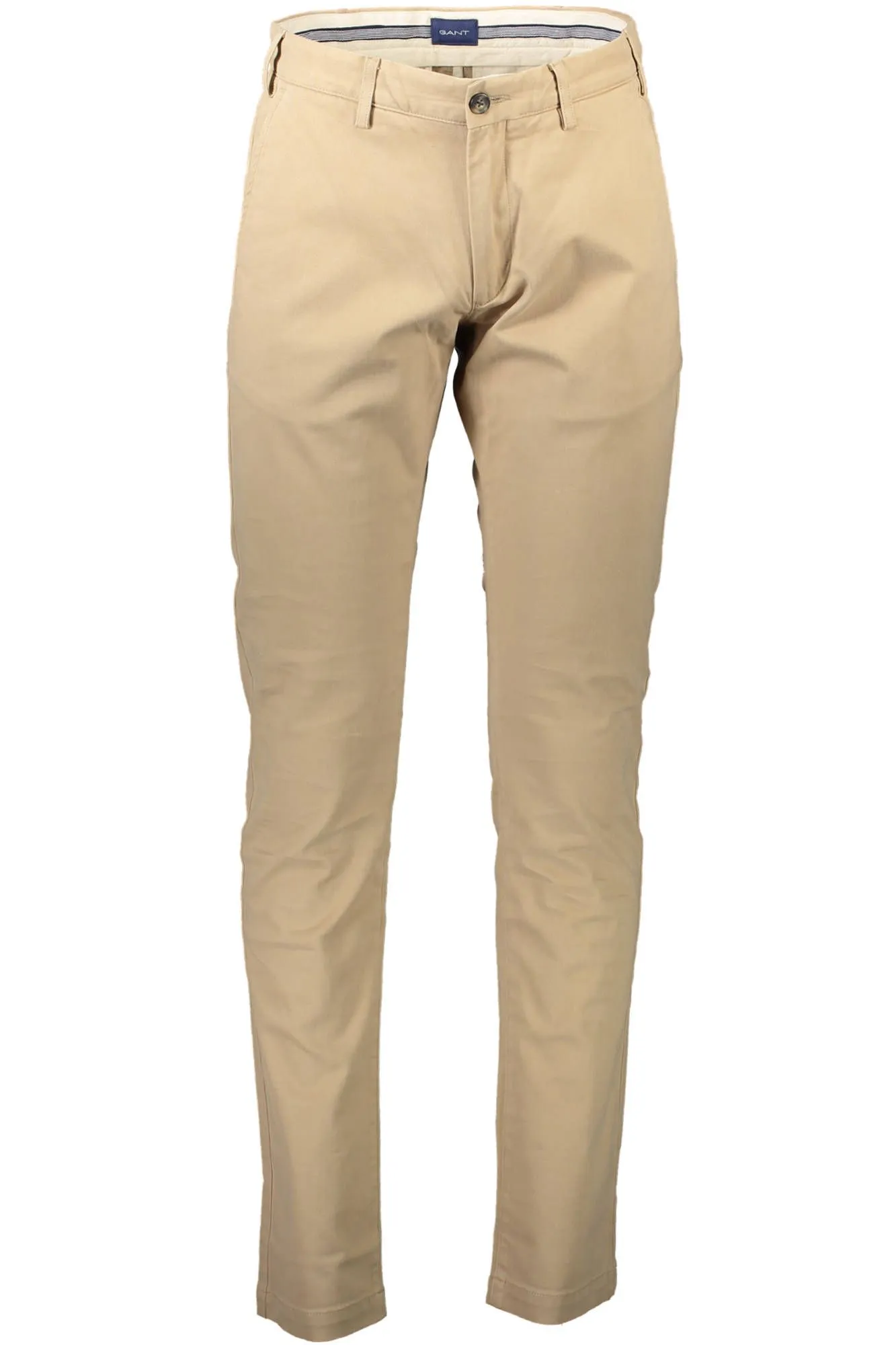 Gant Beige Cotton Men Slim Trouser