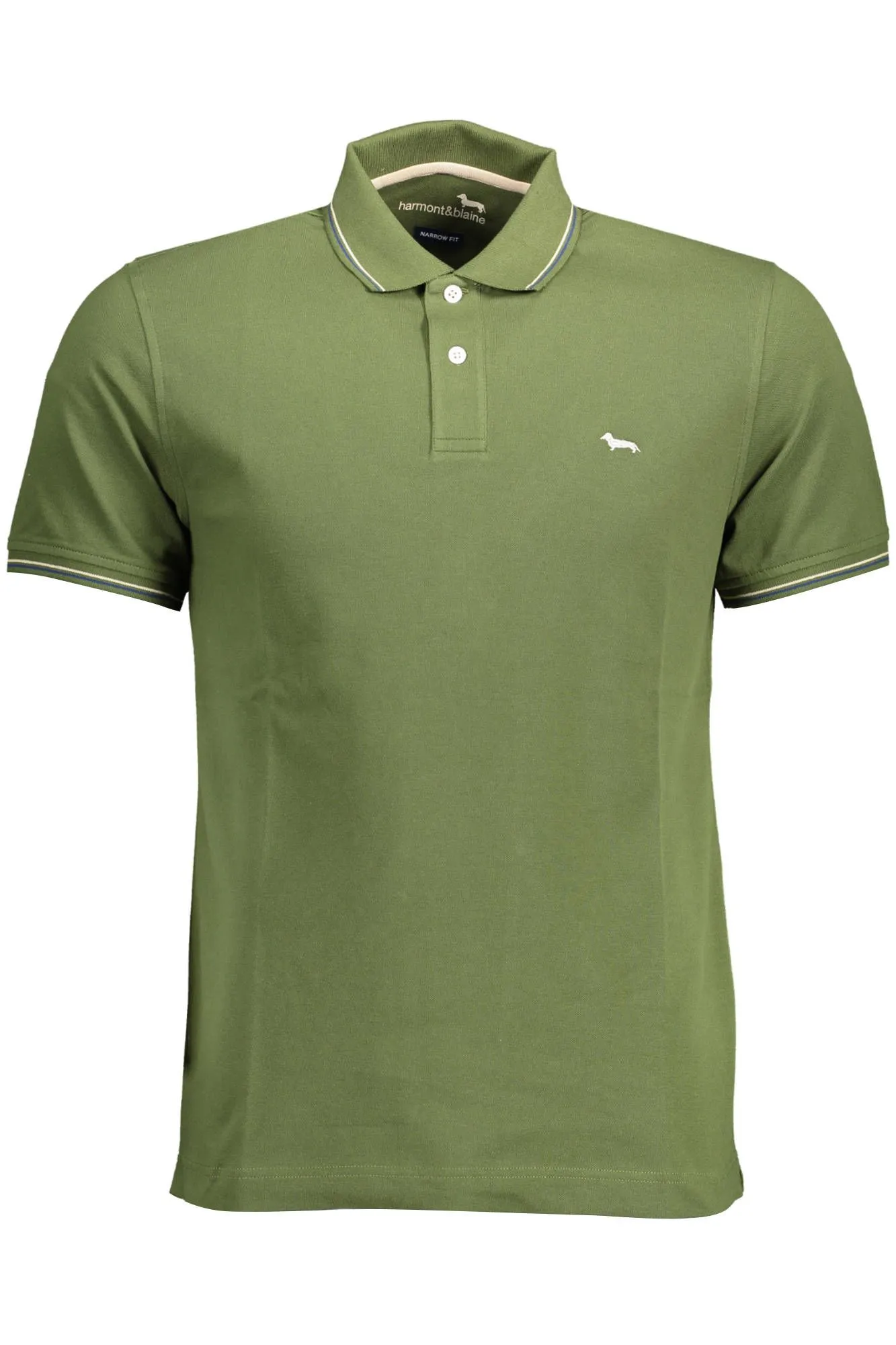 Harmont & Blaine Green Cotton Men Polo Shirt