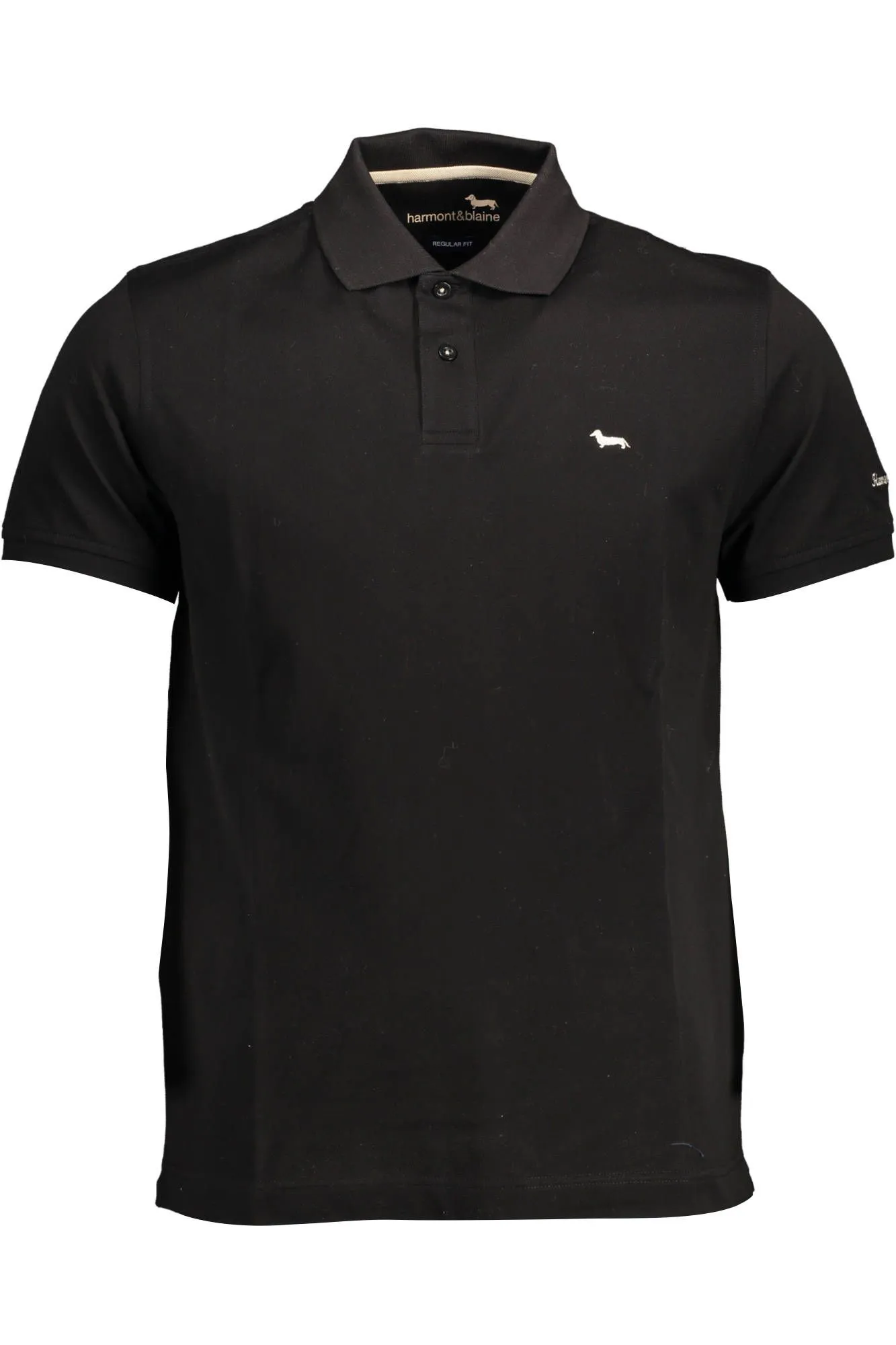 Harmont & Blaine Black Cotton Men Polo Shirt