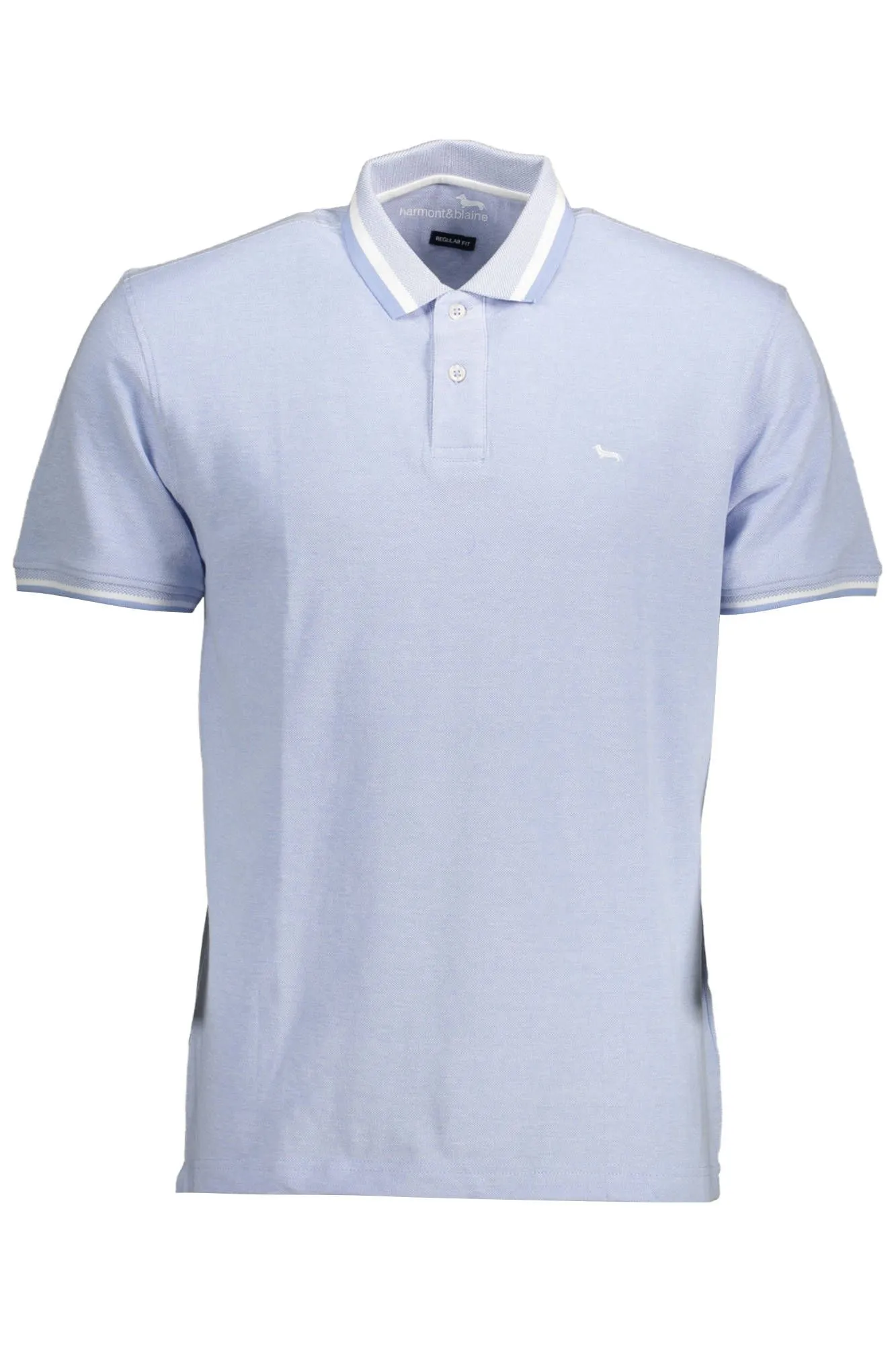 Harmont & Blaine Light Blue Cotton Men Polo Shirt