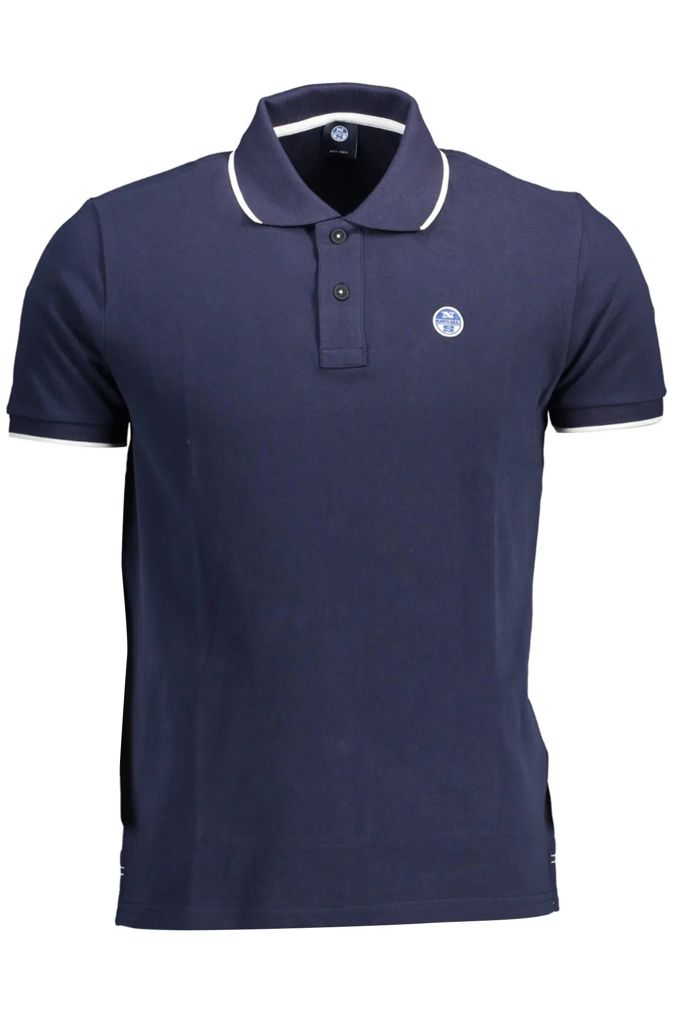 North Sails Blue Cotton Men Polo Shirt