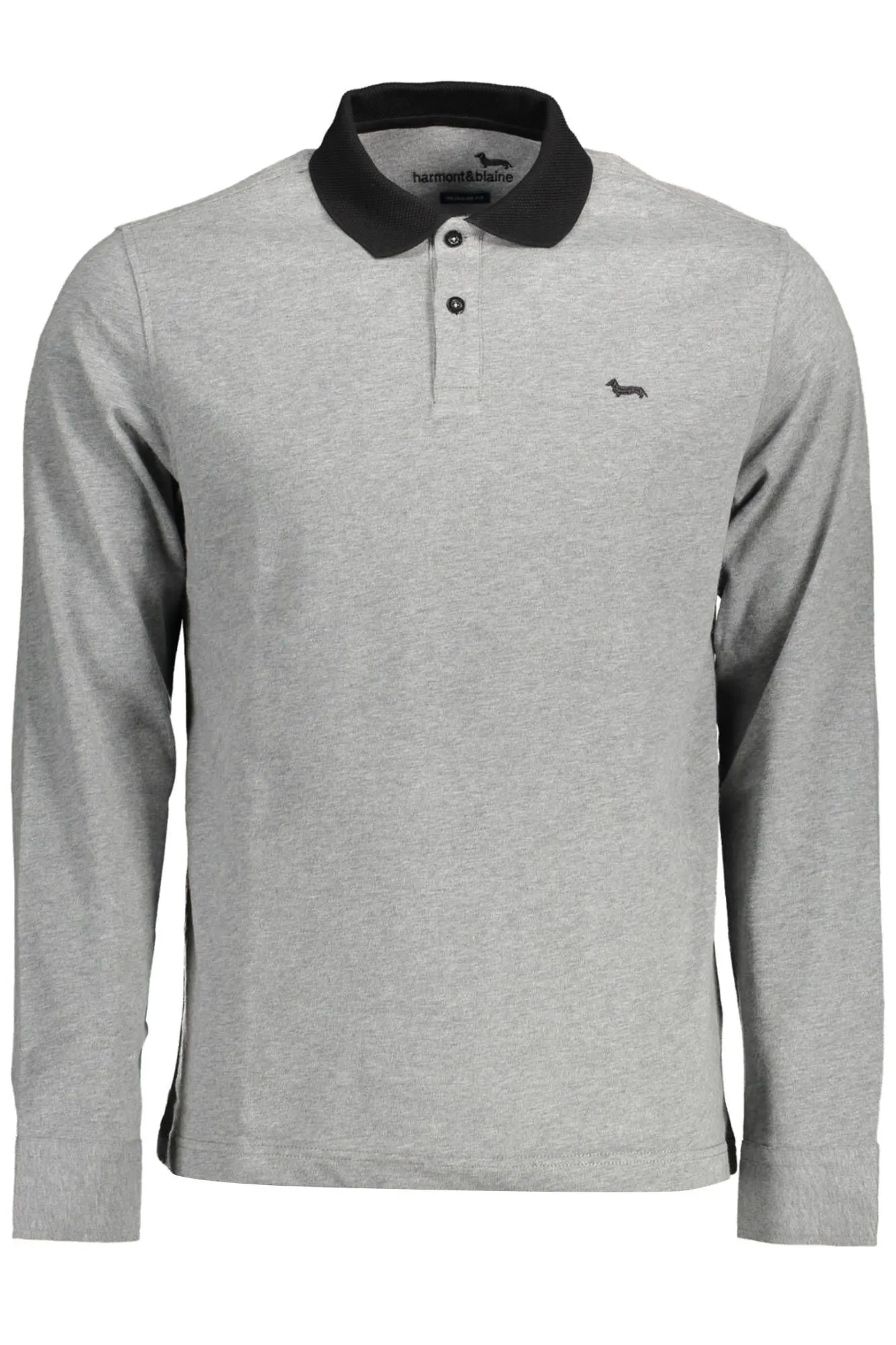 Harmont & Blaine Gray Cotton Men Polo Shirt