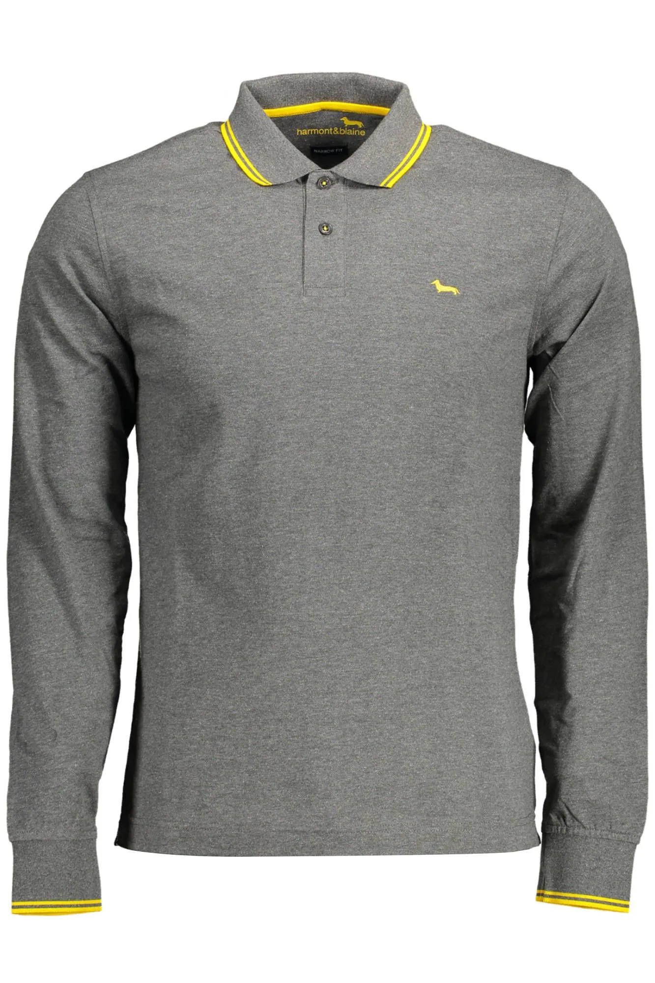 Harmont & Blaine Gray Cotton Men Polo Shirt